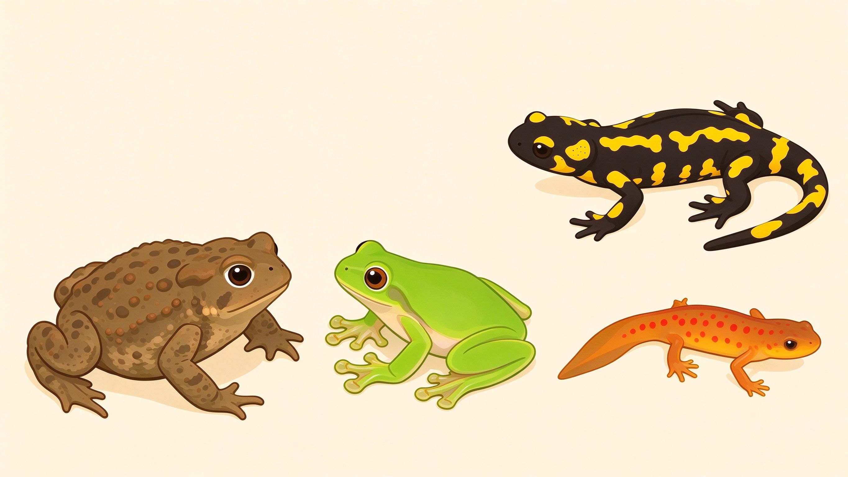 Amphibian examples annotated picture vocabulary with labeled objects
