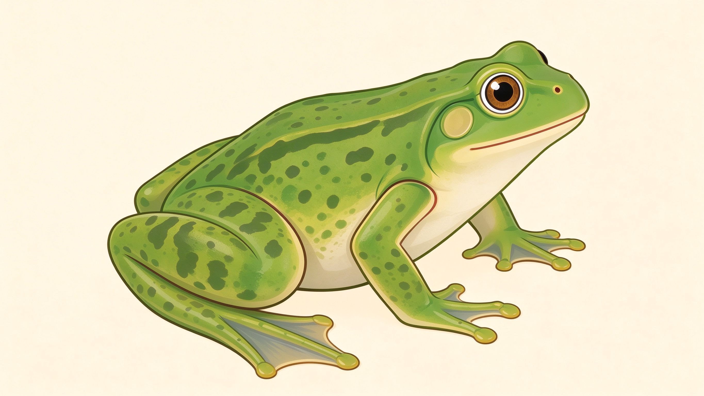 Frog anatomy annotated picture vocabulary with labeled objects