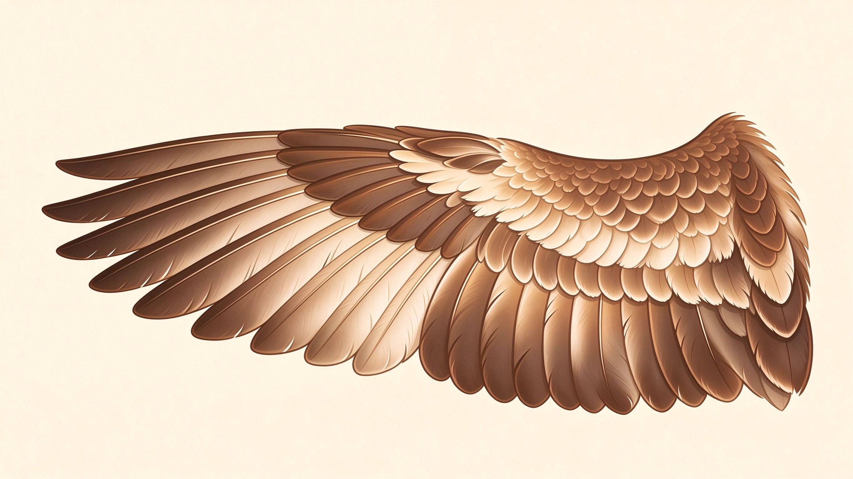 Bird wing annotated picture vocabulary with labeled objects