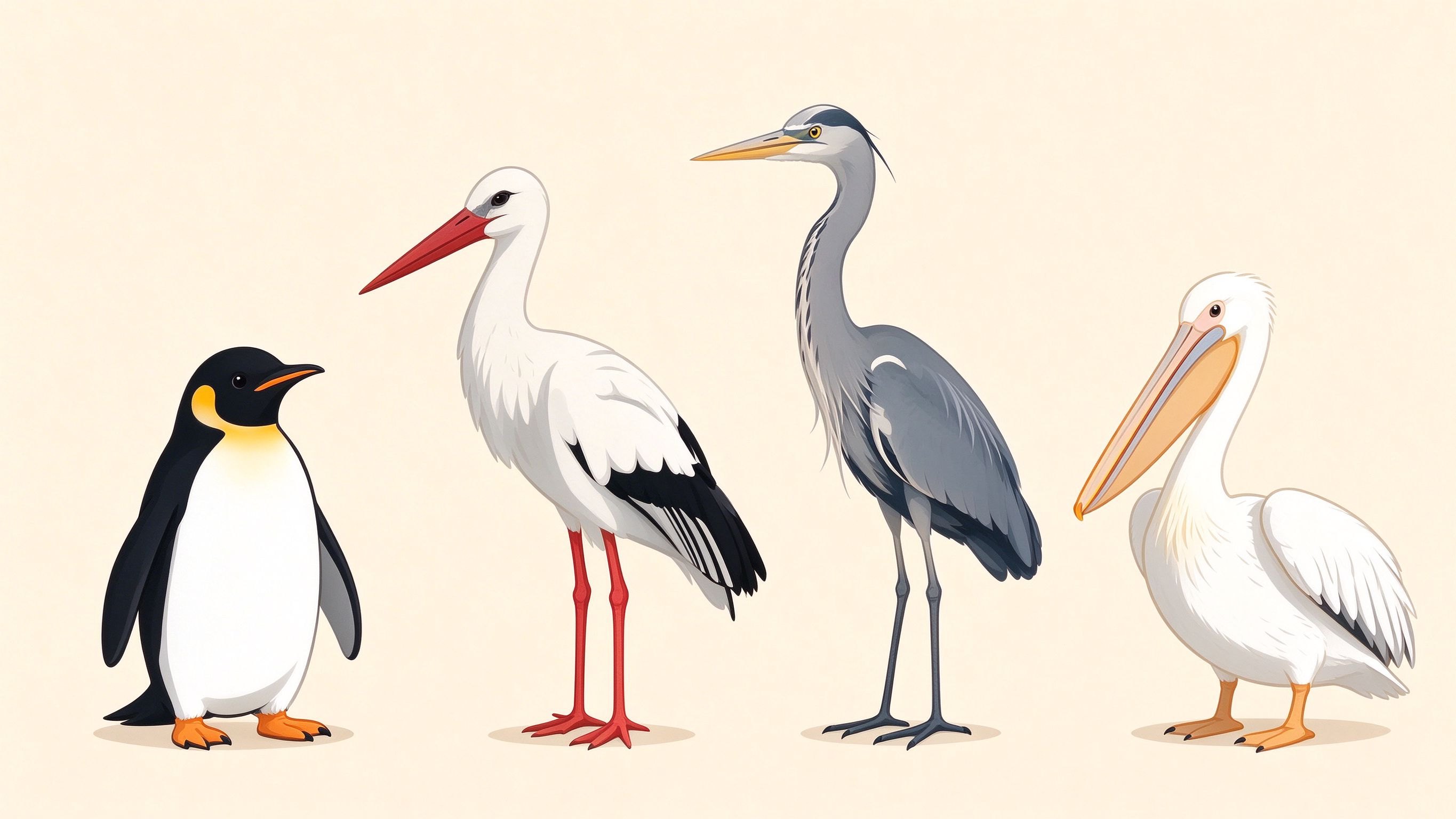Bird examples annotated picture vocabulary with labeled objects
