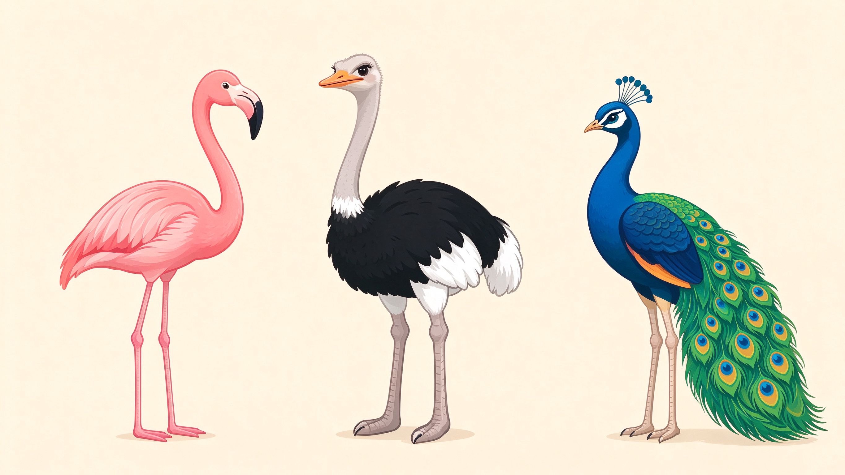 Bird examples annotated picture vocabulary with labeled objects