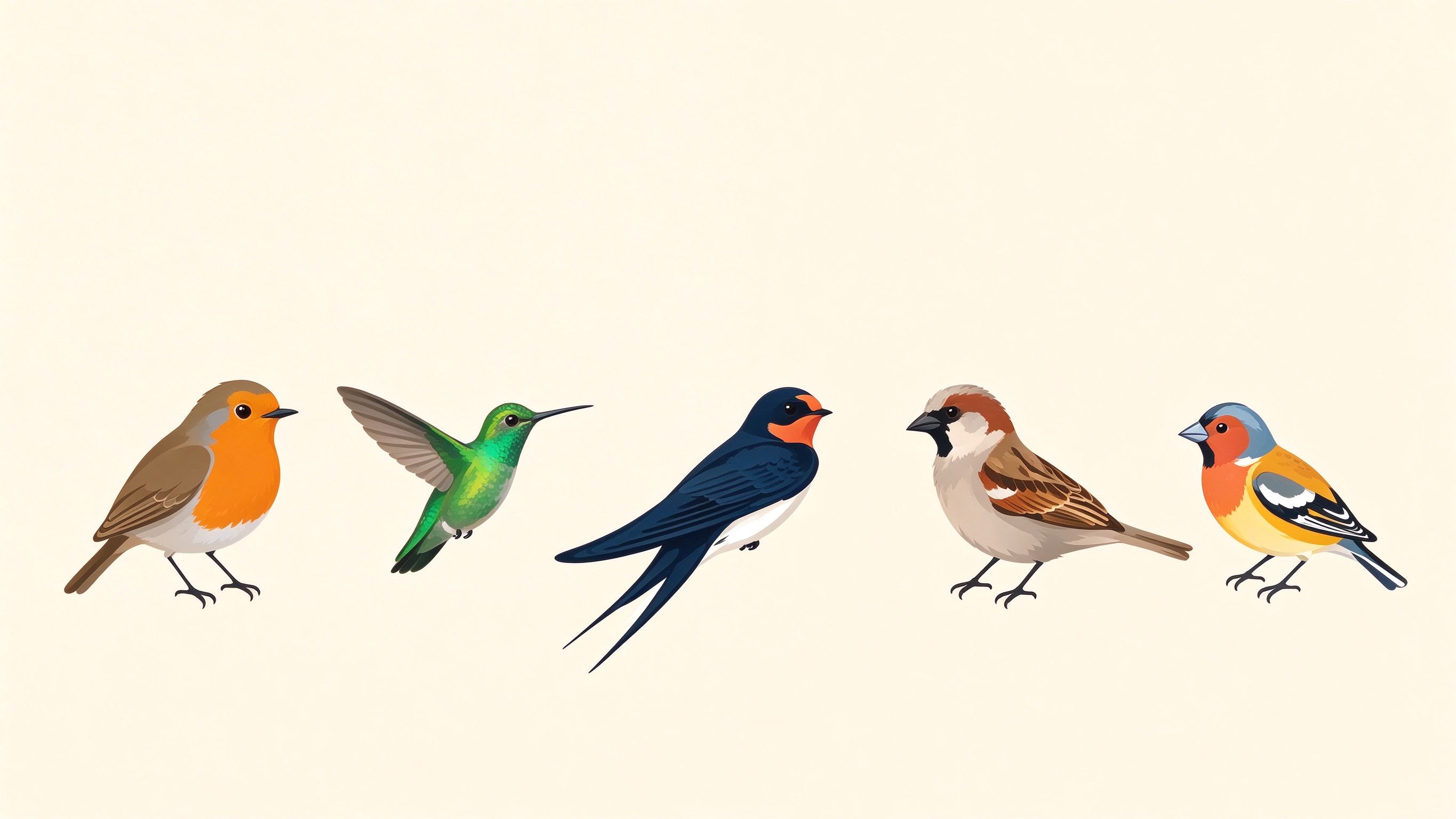 Bird examples annotated picture vocabulary with labeled objects