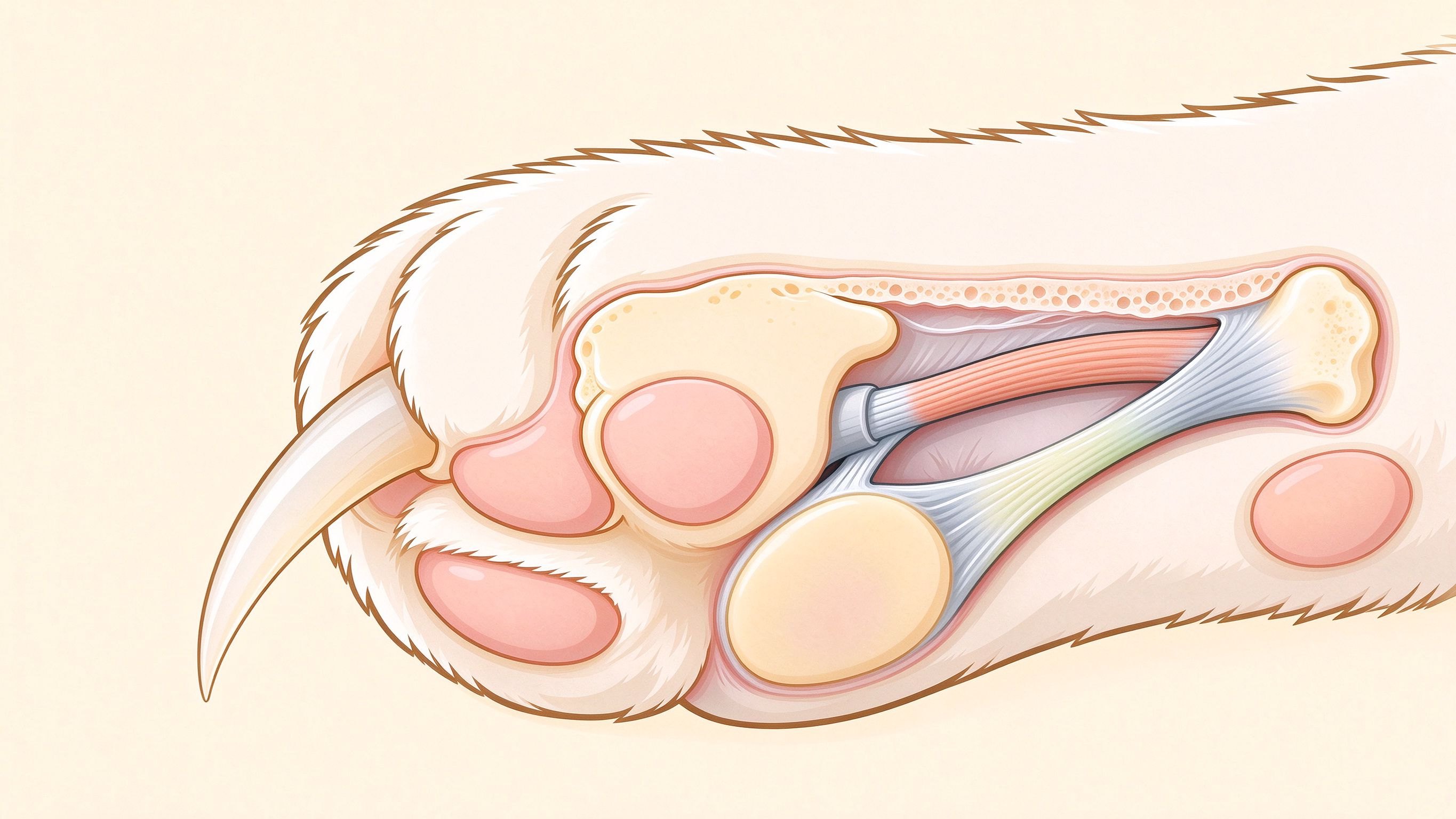 Retractable claws of a cat annotated picture vocabulary with labeled objects