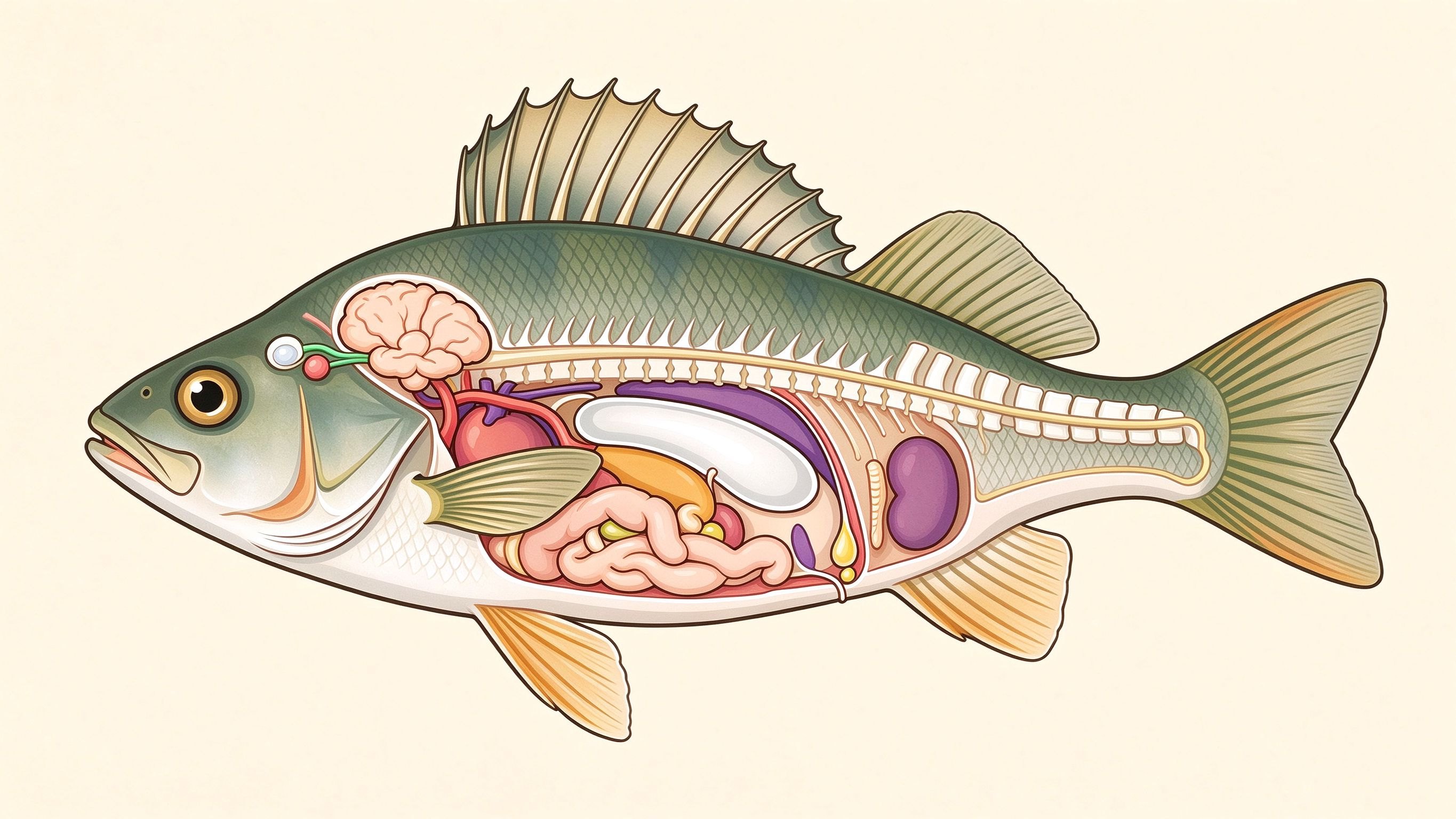 Perch anatomy annotated picture vocabulary with labeled objects