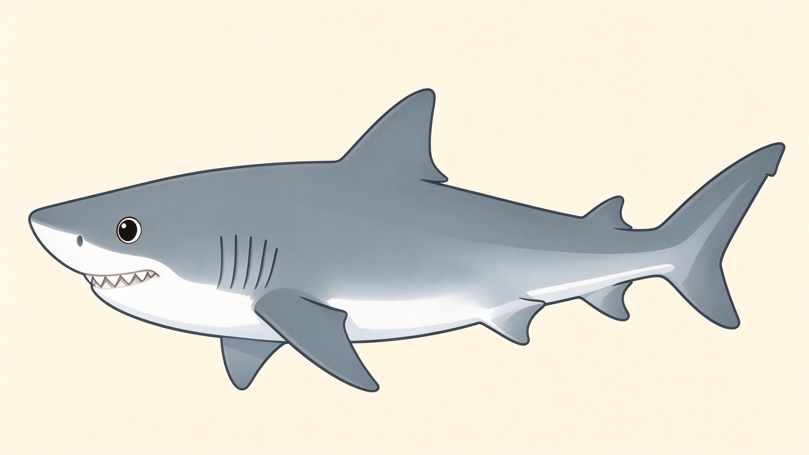 Cartilaginous fish annotated picture vocabulary with labeled objects