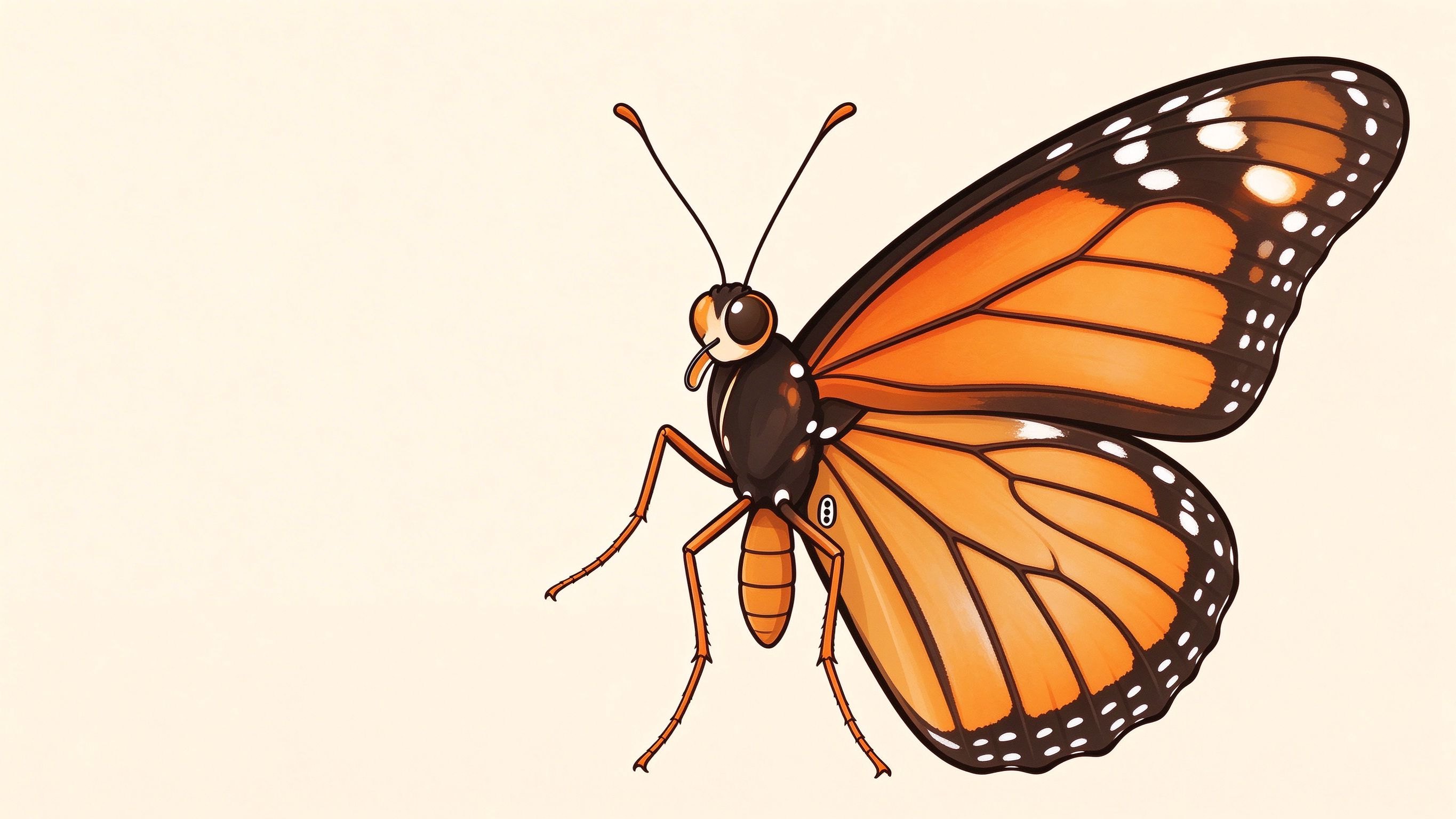 Butterfly anatomy annotated picture vocabulary with labeled objects