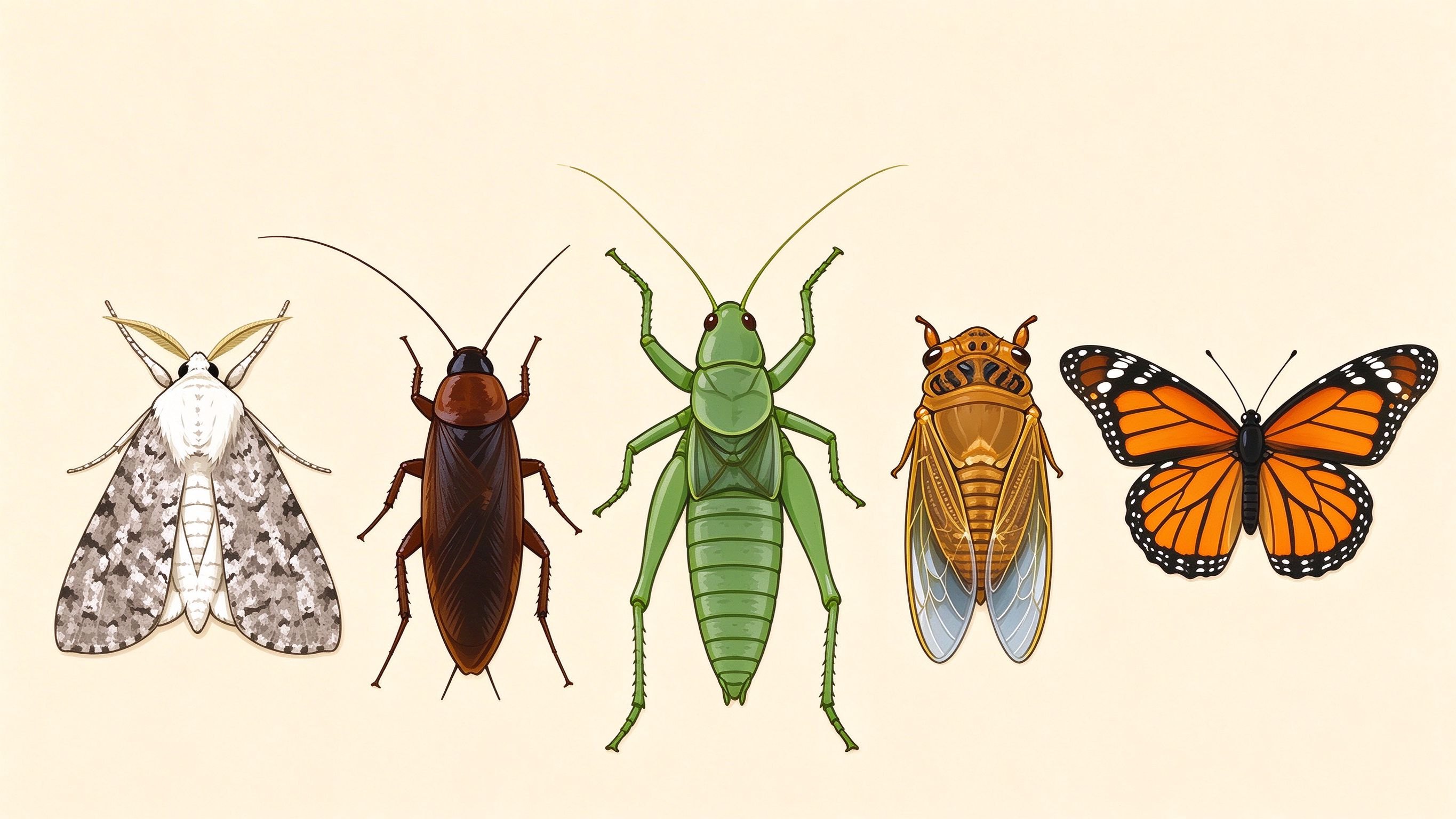 Insect examples II annotated picture vocabulary with labeled objects