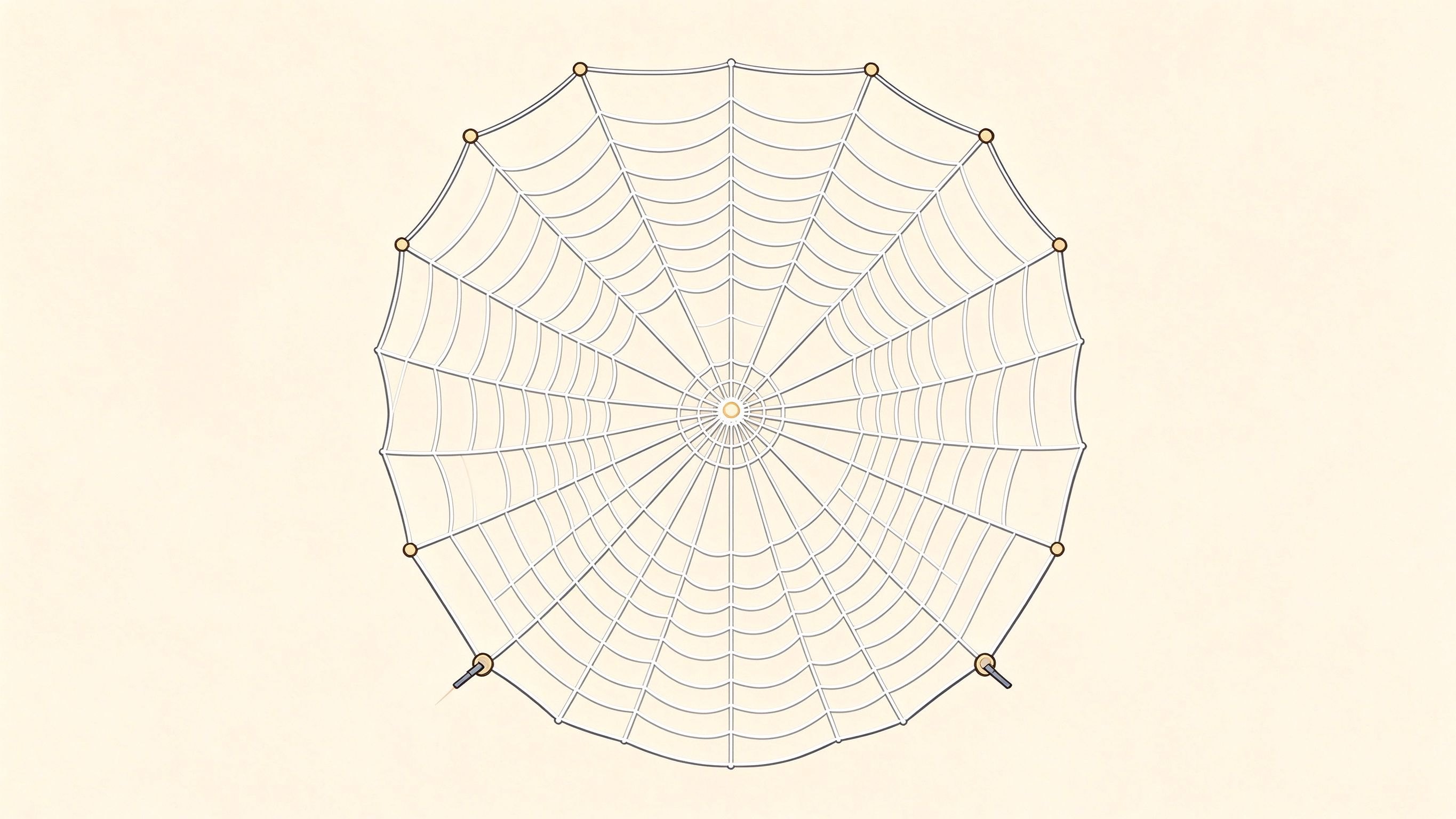 Spider web annotated picture vocabulary with labeled objects