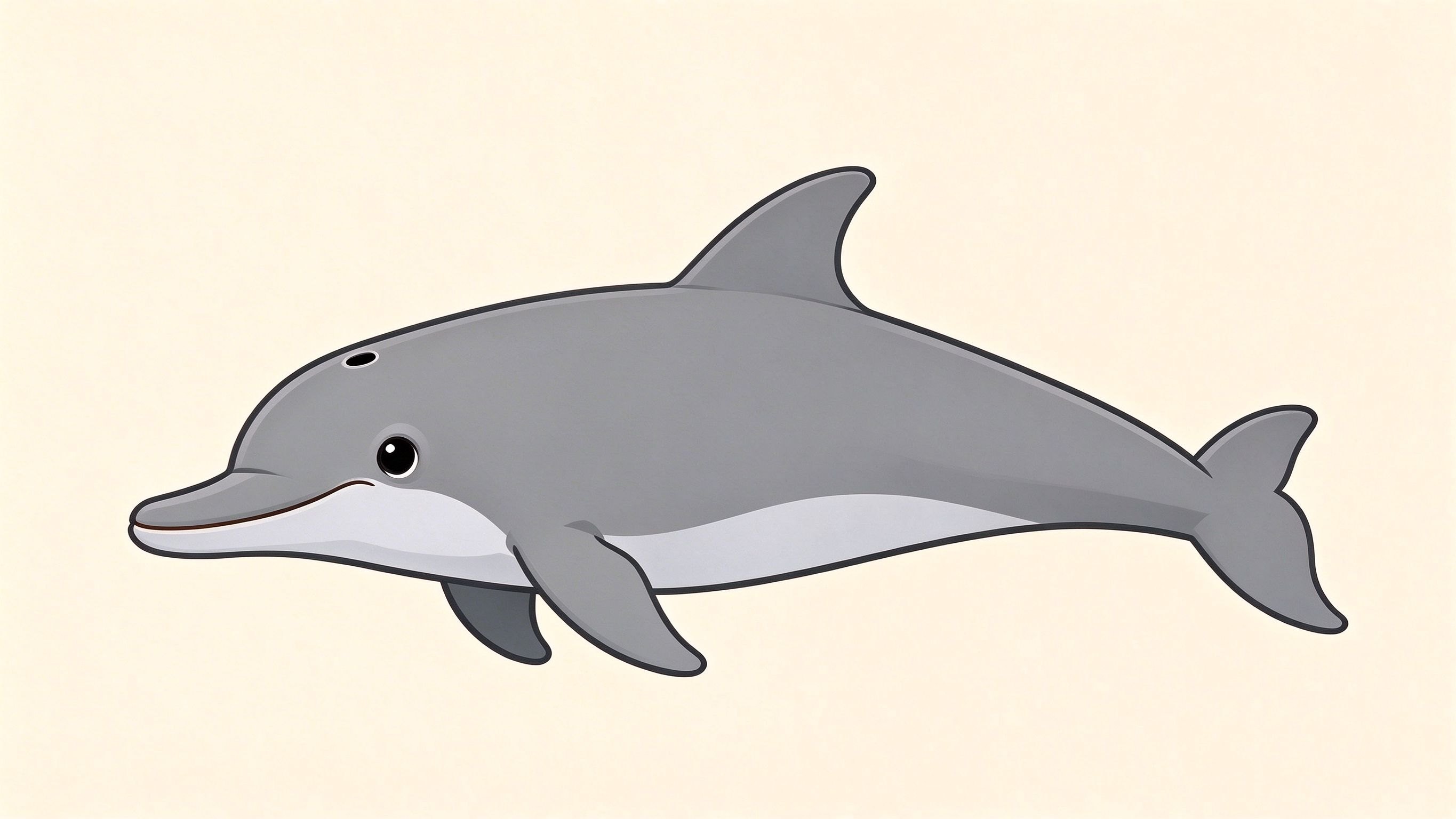 Dolphin anatomy annotated picture vocabulary with labeled objects