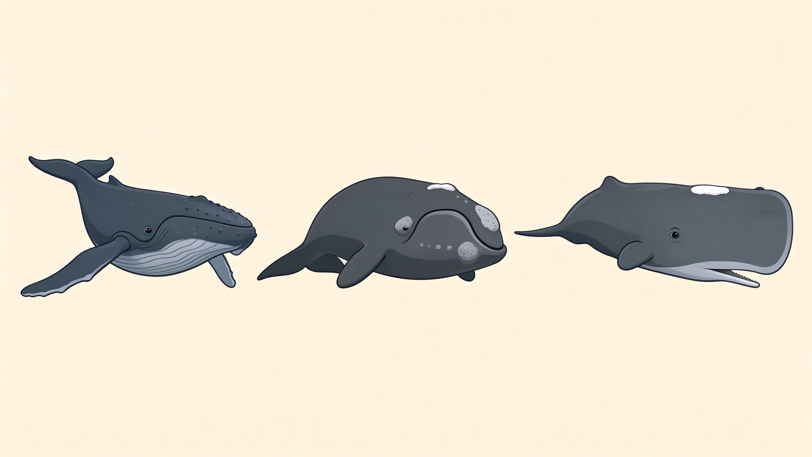 Marine mammals annotated picture vocabulary with labeled objects