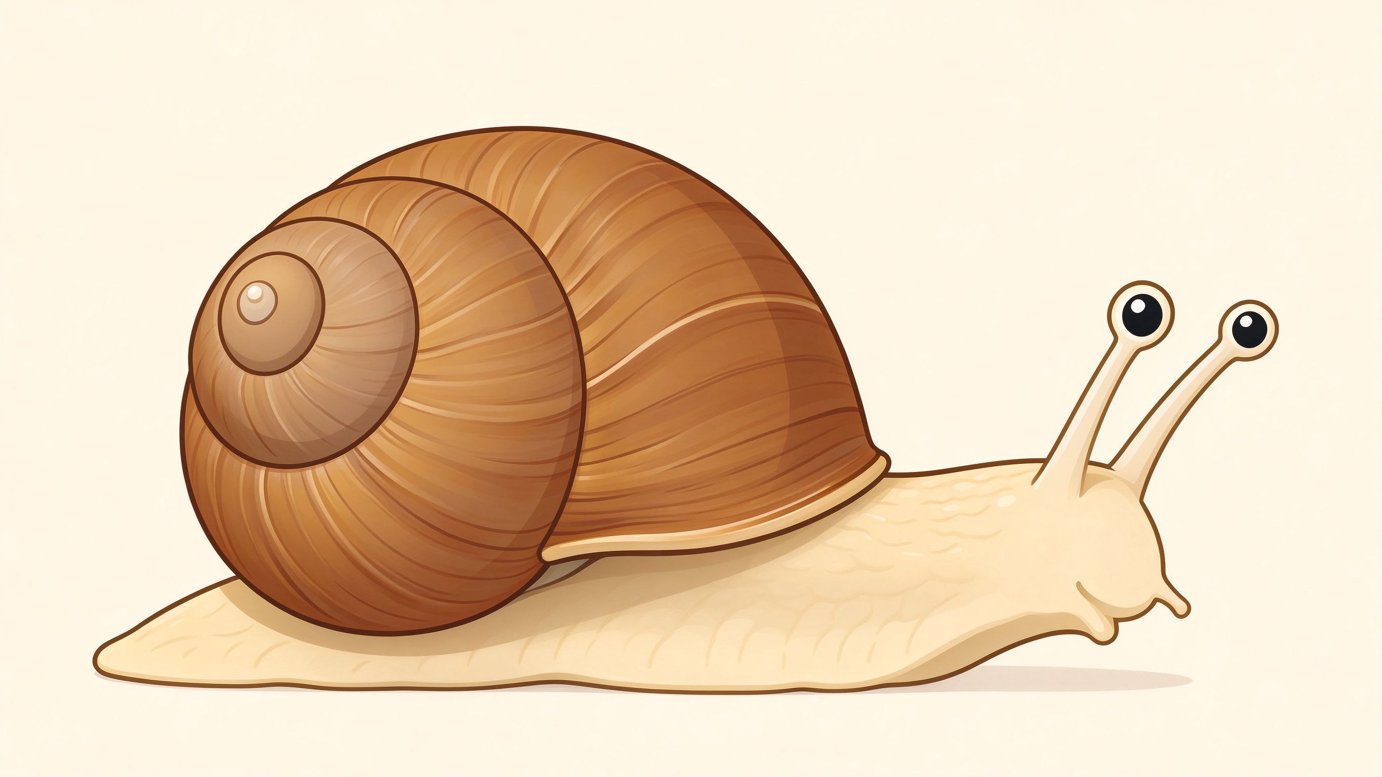 Snail anatomy annotated picture vocabulary with labeled objects