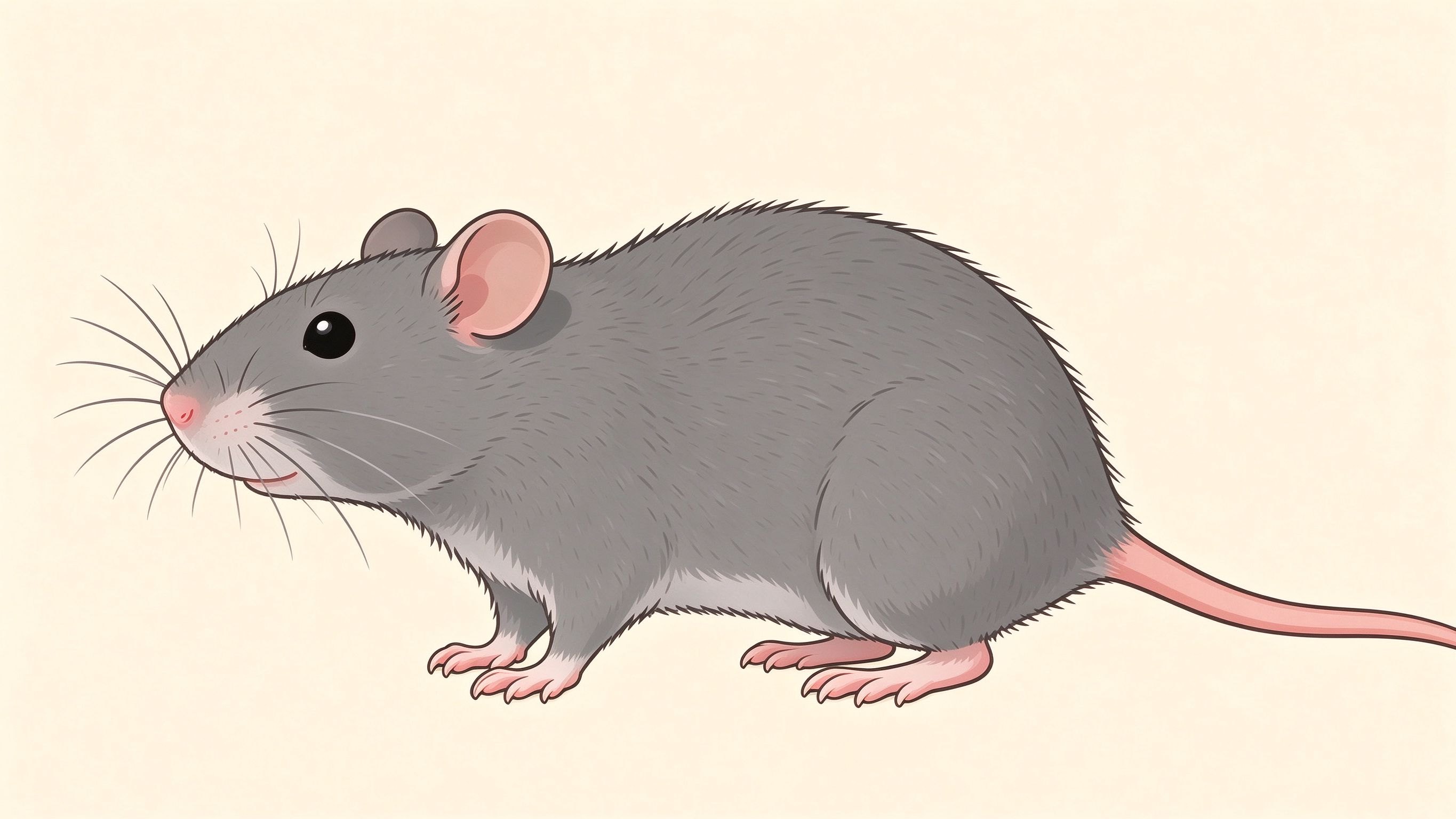 Rat anatomy annotated picture vocabulary with labeled objects