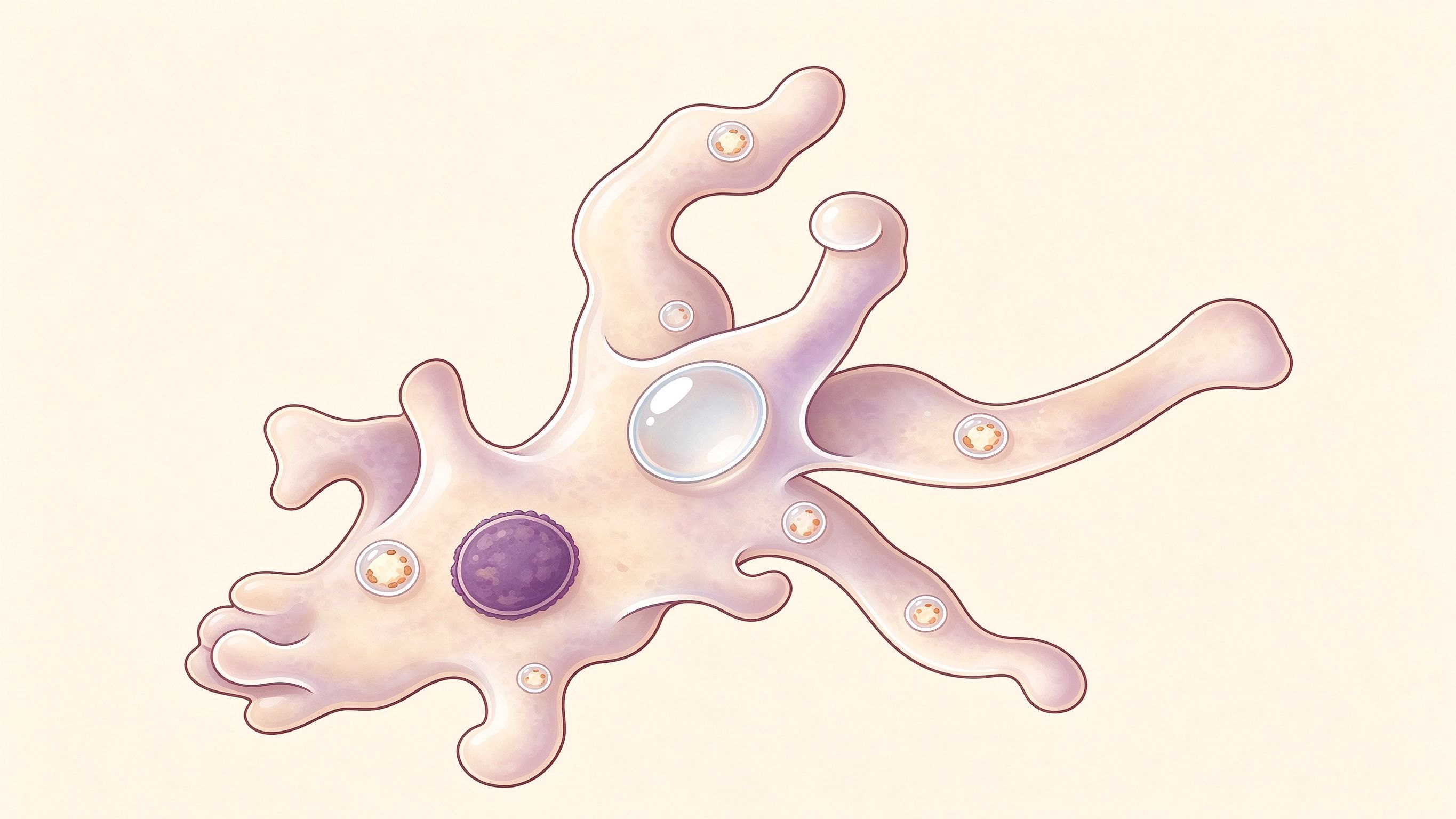 Amoeba structure annotated picture vocabulary with labeled objects