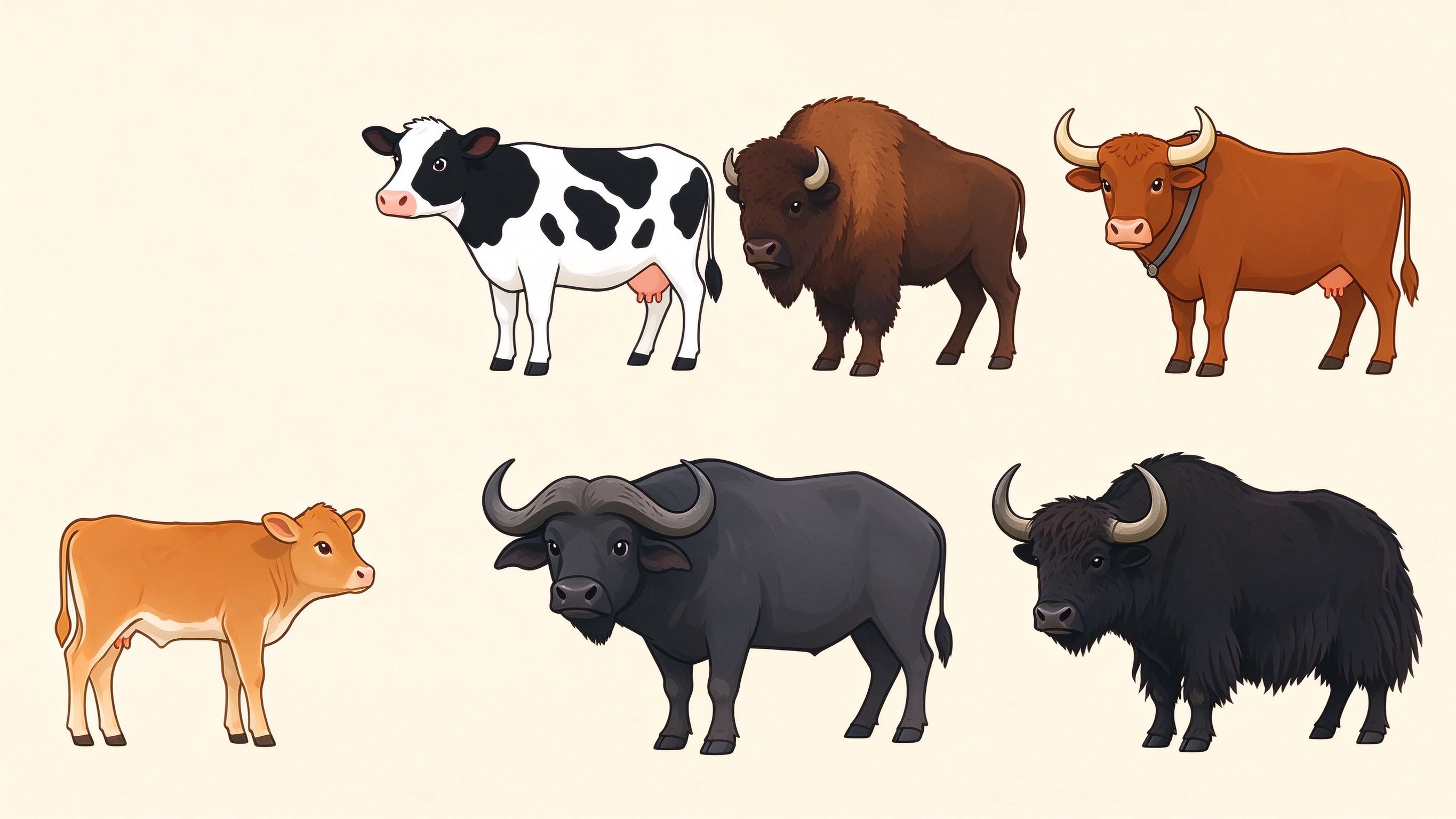 Hoofed mammals annotated picture vocabulary with labeled objects