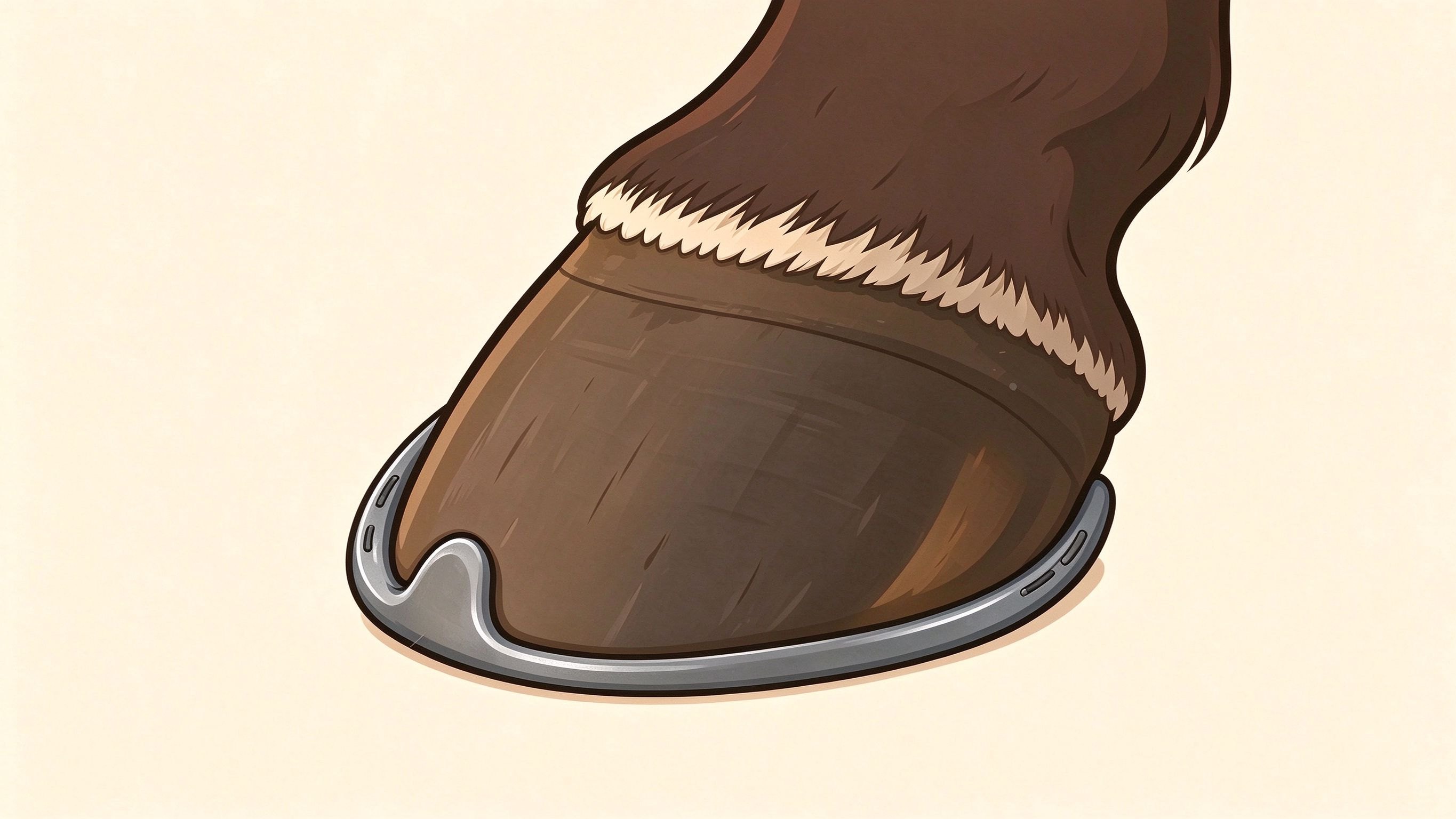 Horse hoof annotated picture vocabulary with labeled objects