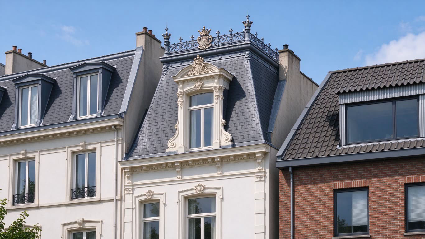 Roof types III annotated picture vocabulary with labeled objects