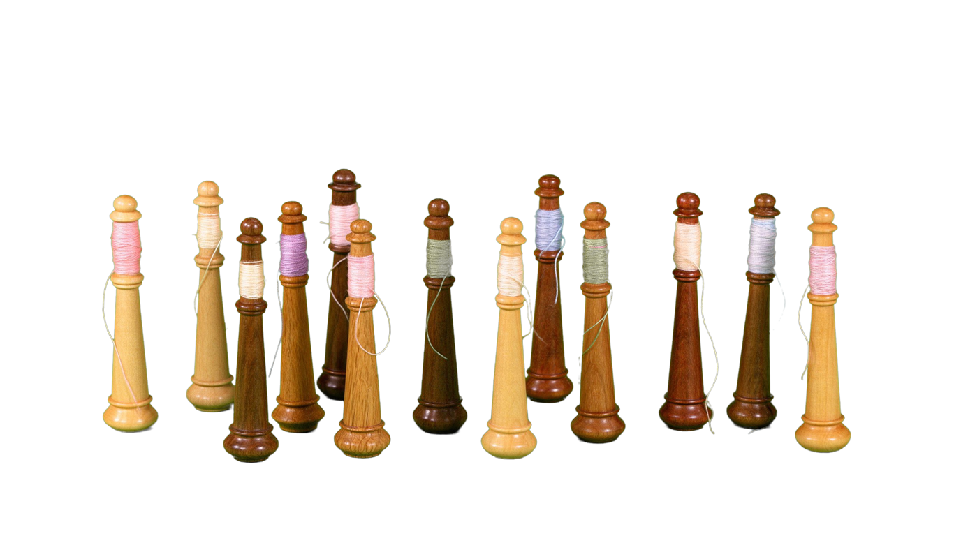 Bobbin lace tools annotated picture vocabulary with labeled objects