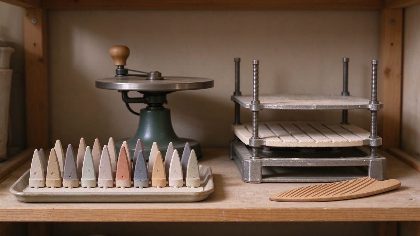 Pottery tools annotated picture vocabulary with labeled objects