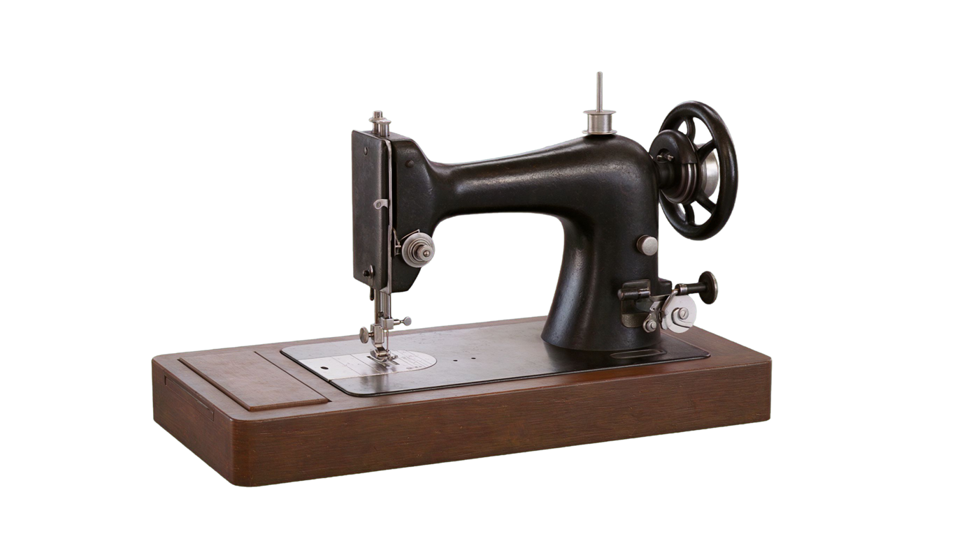 Sewing machine annotated picture vocabulary with labeled objects