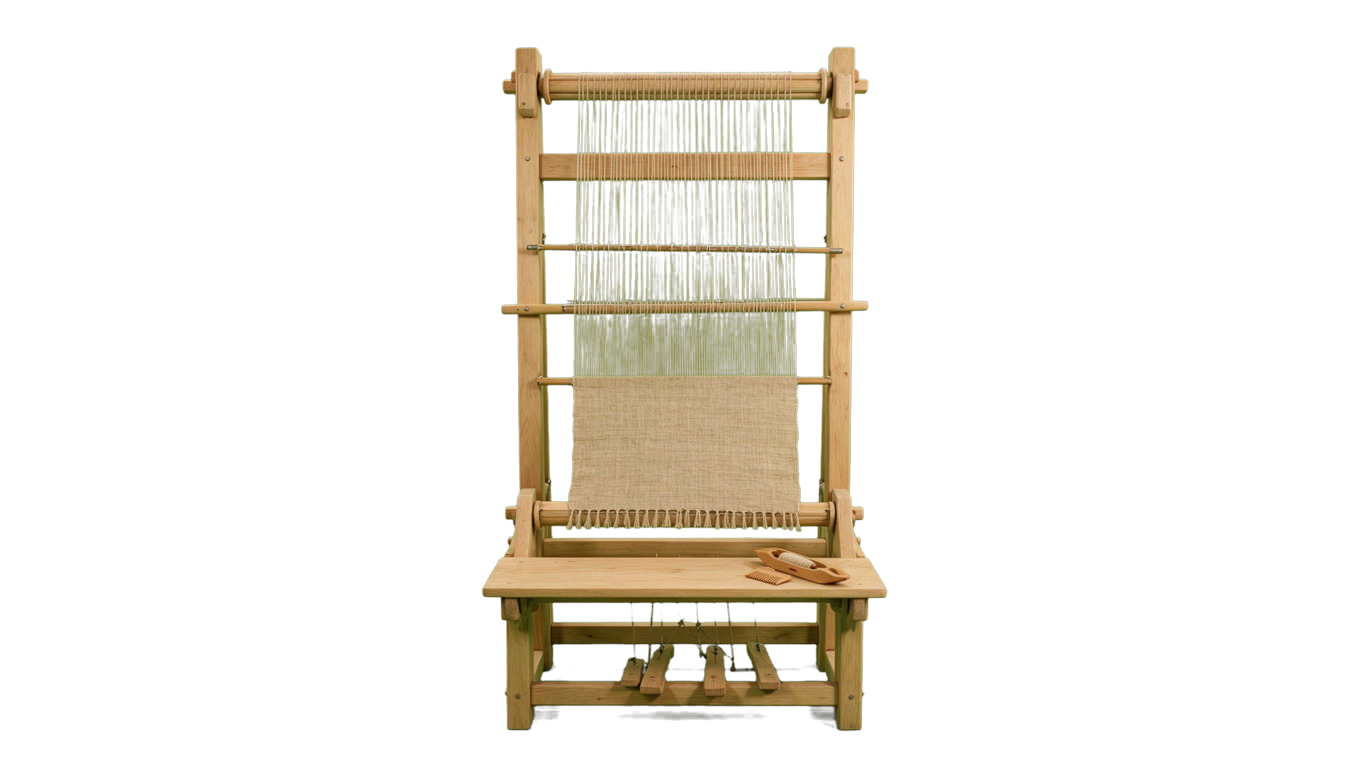 High warp loom annotated picture vocabulary with labeled objects