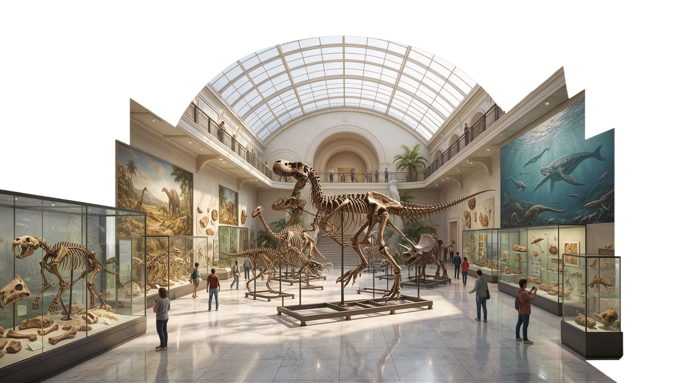 Museum annotated picture vocabulary with labeled objects