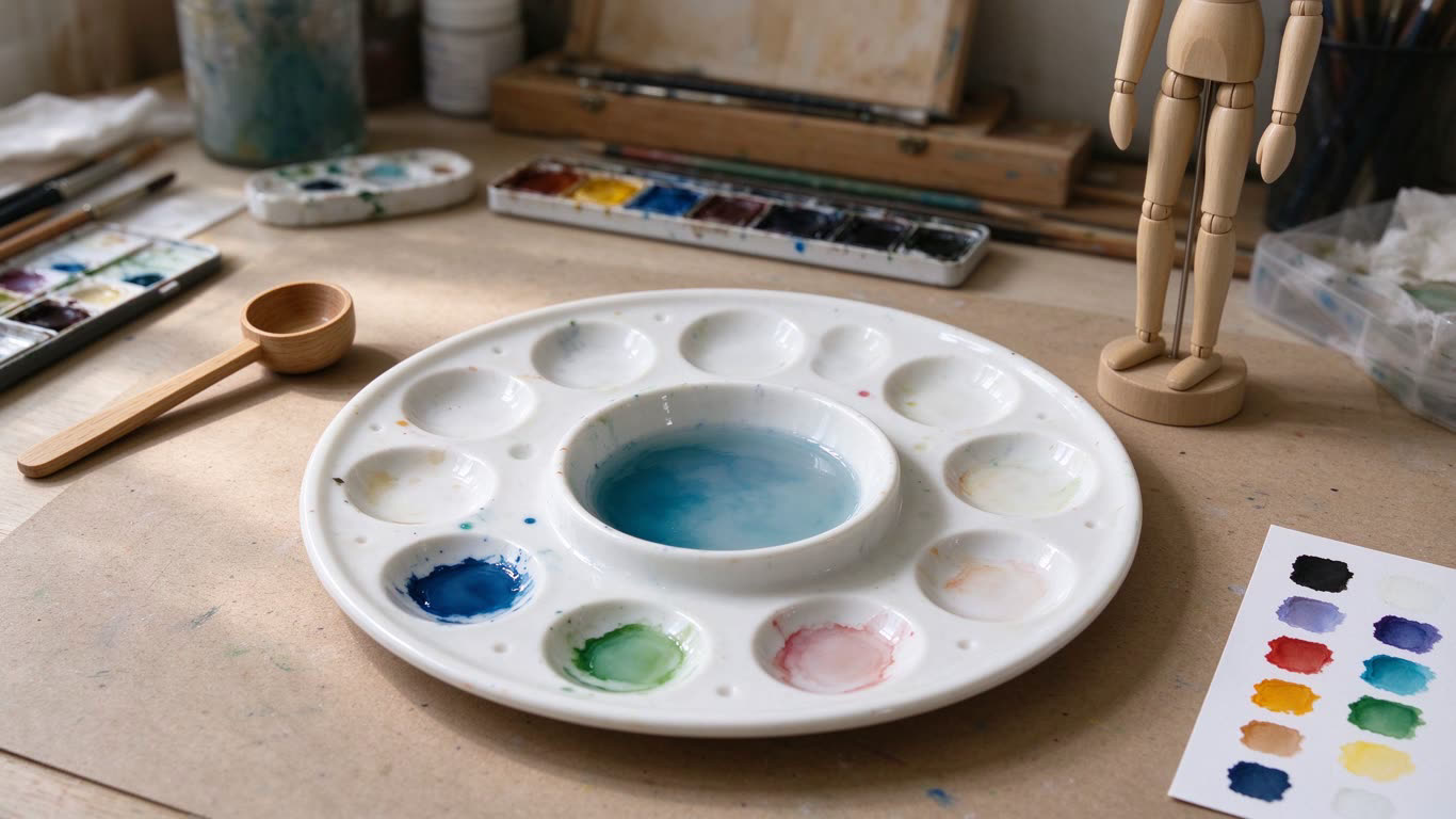 Painting tools annotated picture vocabulary with labeled objects
