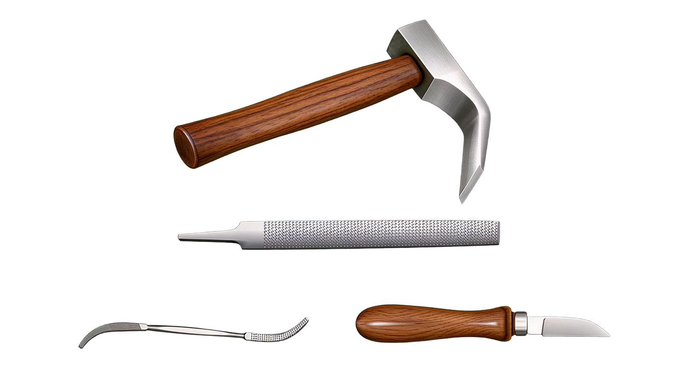 More Wood Carving Tools annotated picture vocabulary with labeled objects