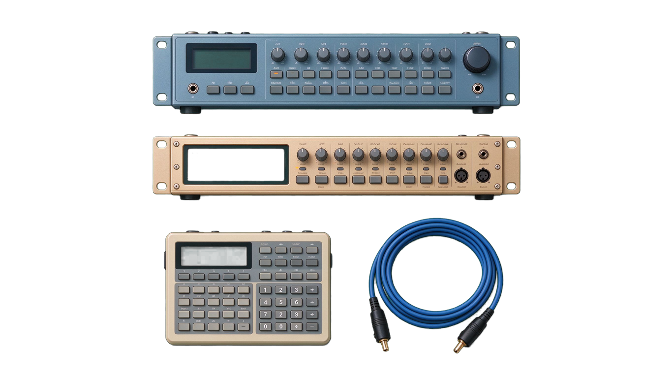 Electronic Instruments annotated picture vocabulary with labeled objects