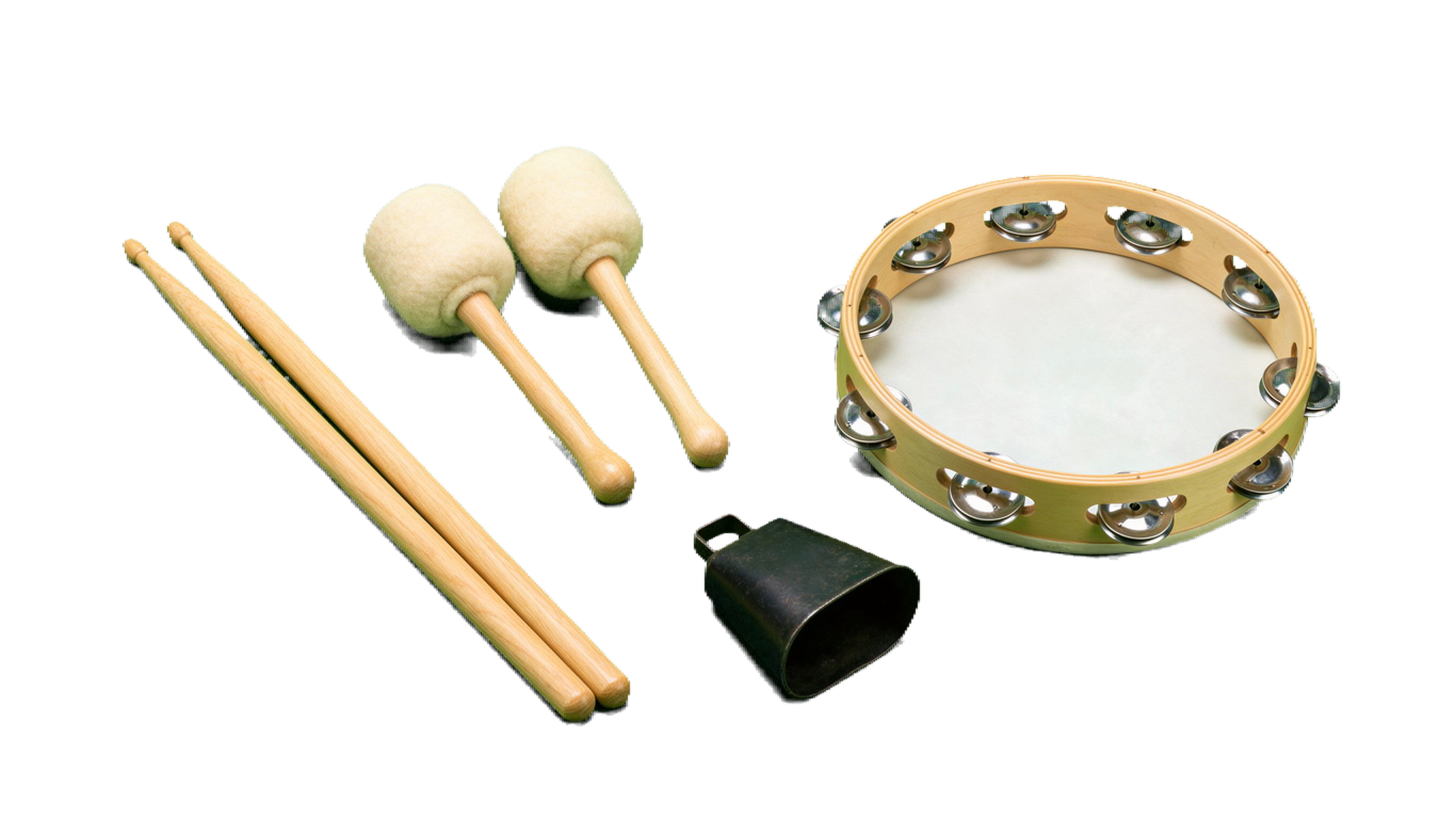 Percussion accessories annotated picture vocabulary with labeled objects