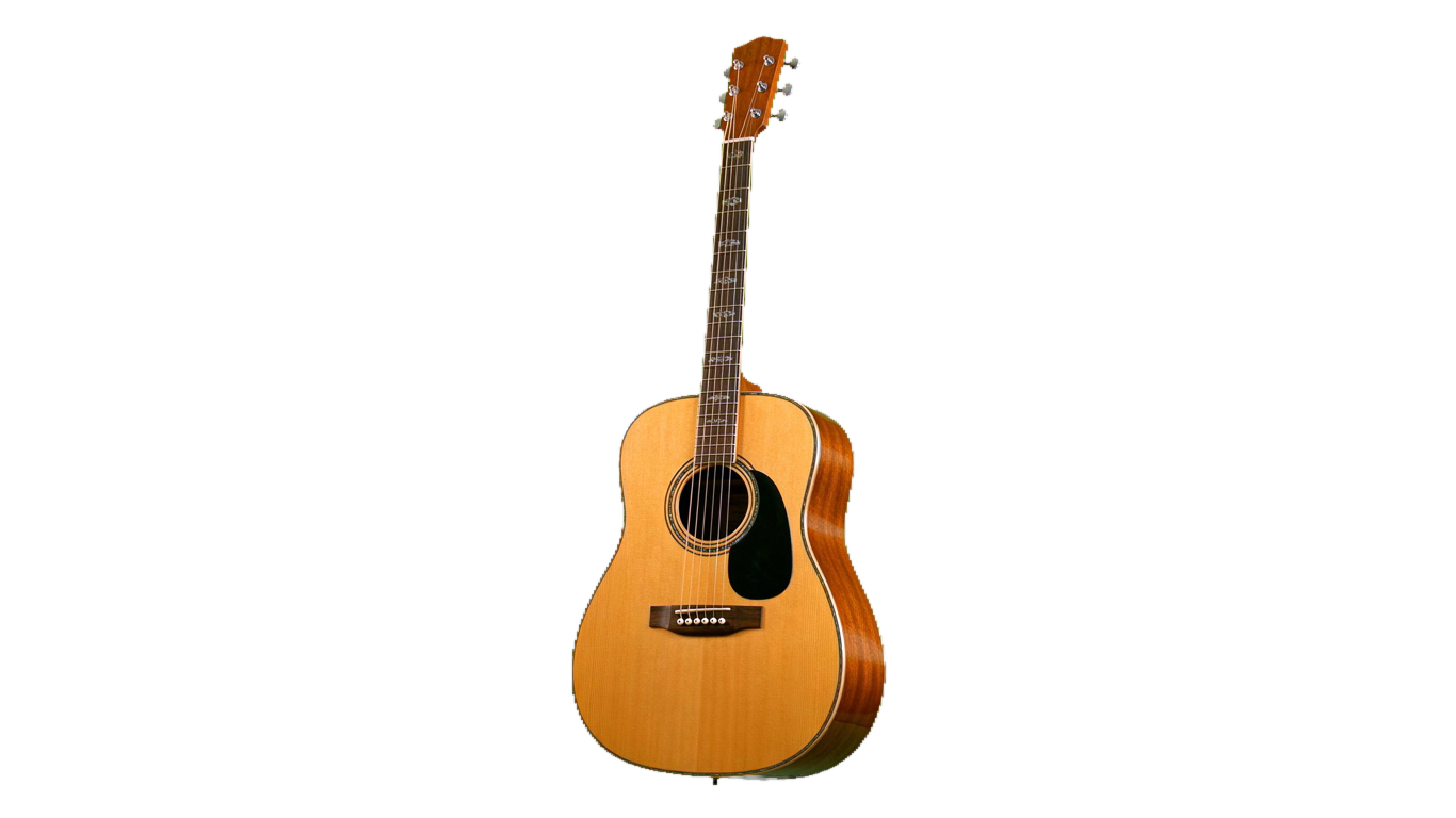 Acoustic guitar annotated picture vocabulary with labeled objects