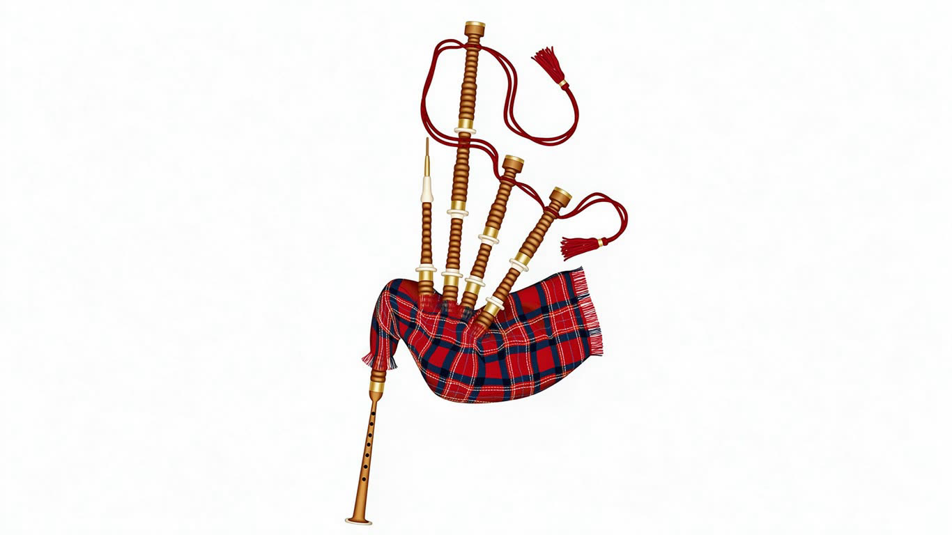 Bagpipes annotated picture vocabulary with labeled objects