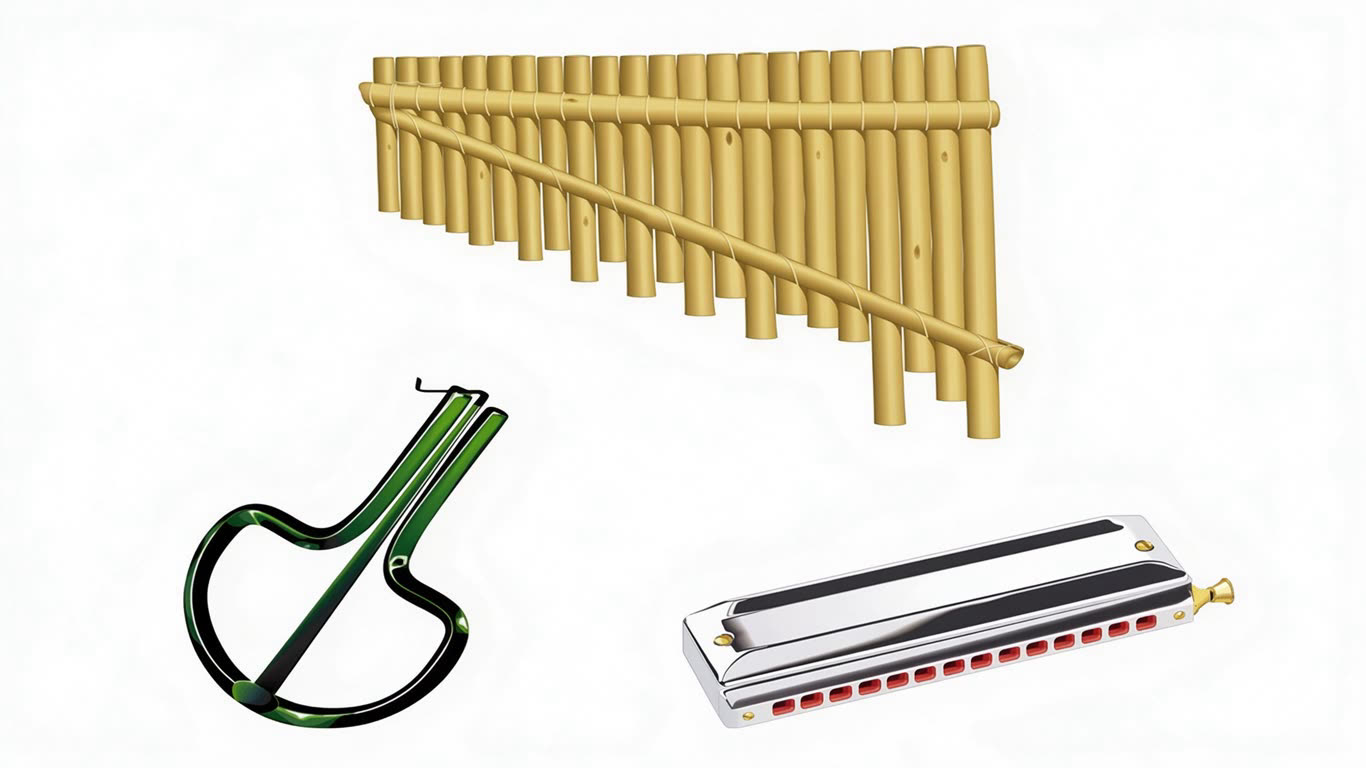 Traditional instruments 3 annotated picture vocabulary with labeled objects