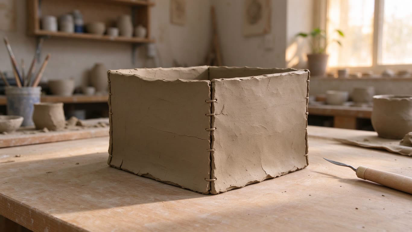 Slab pottery method annotated picture vocabulary with labeled objects