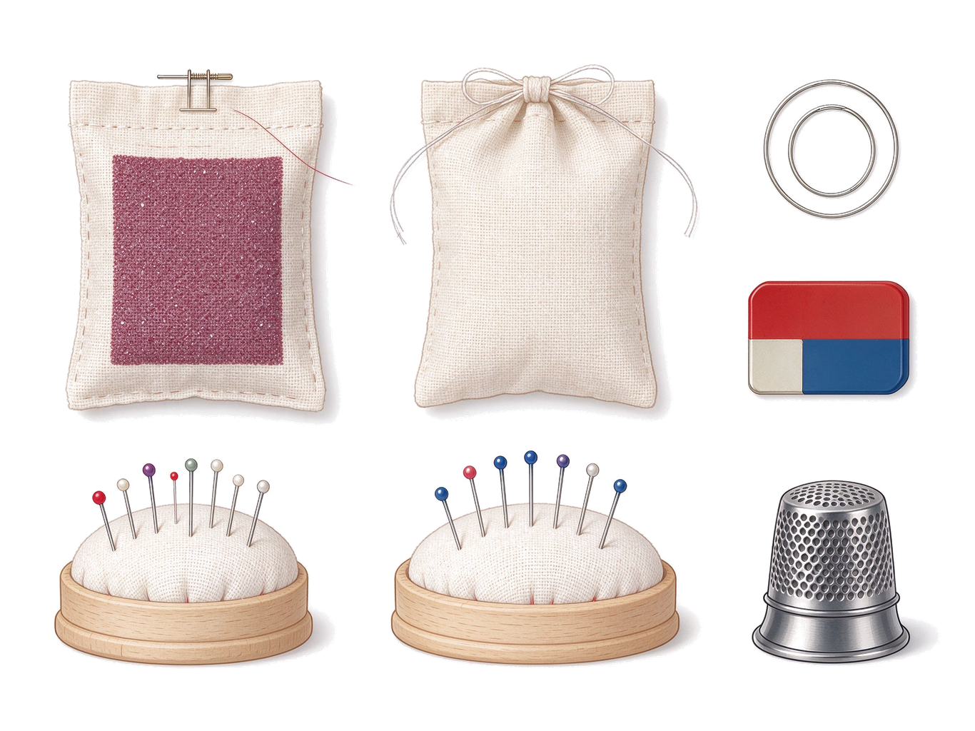 Sewing accessories 1 annotated picture vocabulary with labeled objects