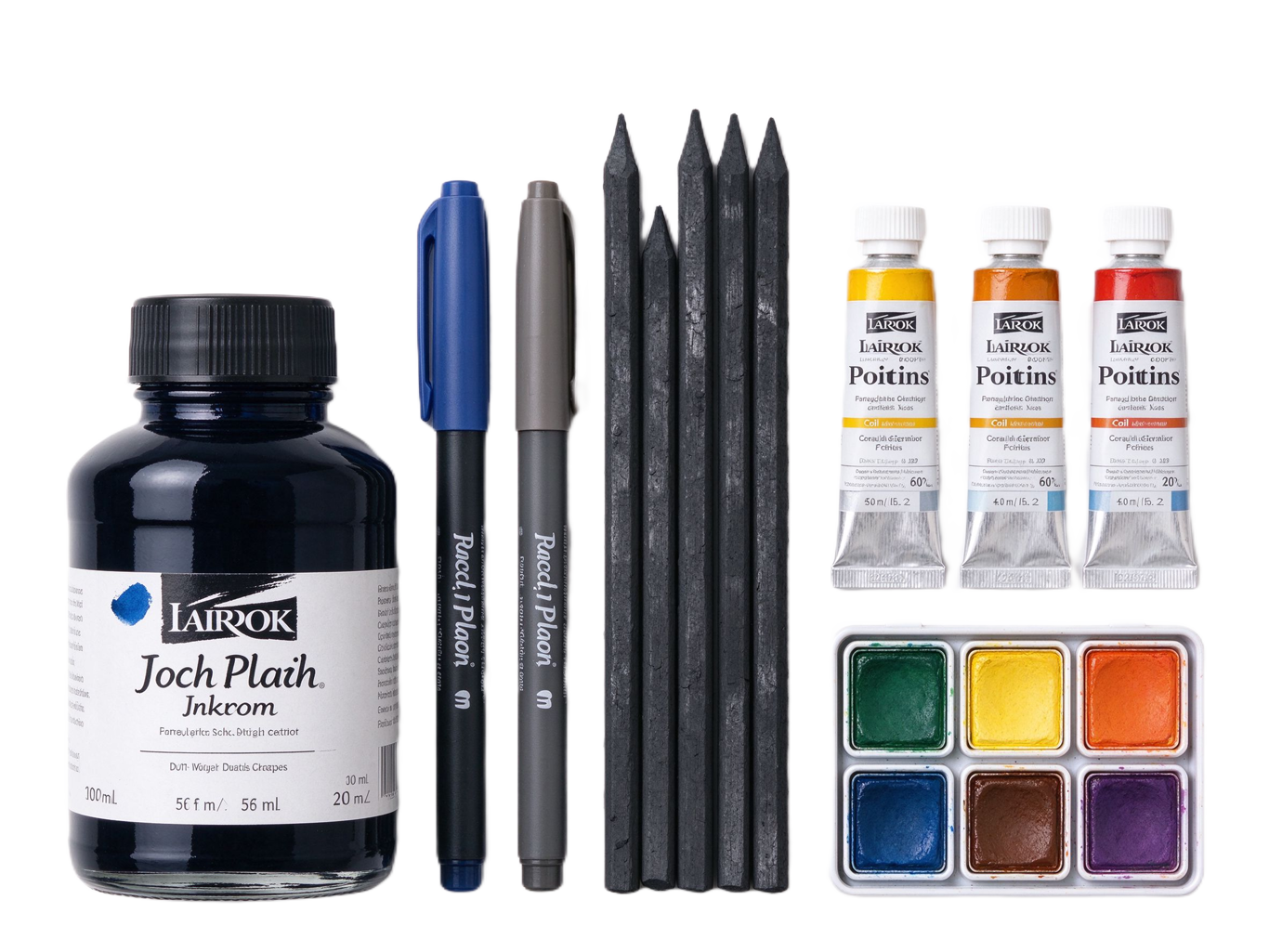 Art equipment (2) annotated picture vocabulary with labeled objects