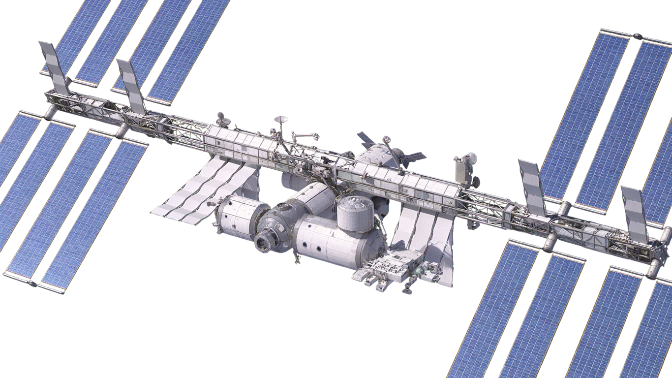 International Space Station annotated picture vocabulary with labeled objects