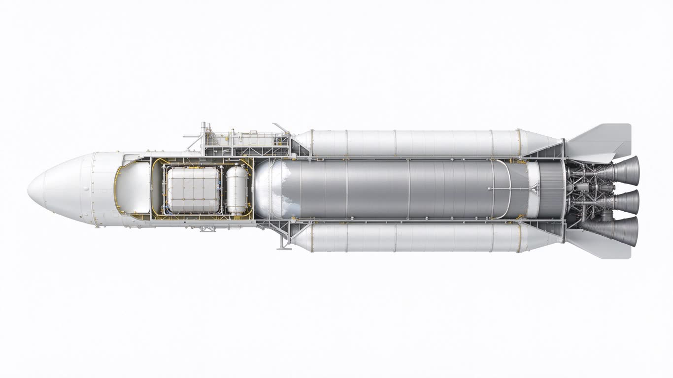 Ariane rocket cutaway annotated picture vocabulary with labeled objects