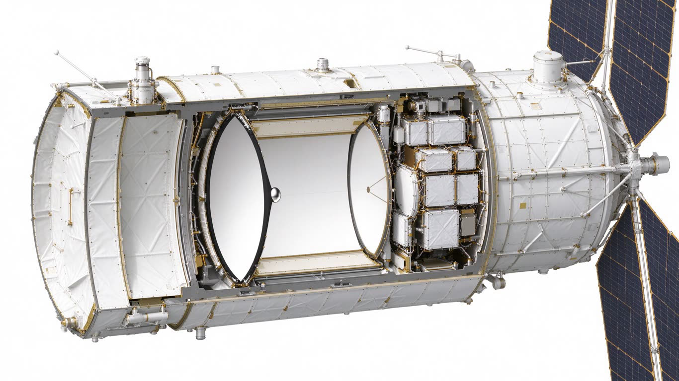 Hubble Space Telescope annotated picture vocabulary with labeled objects