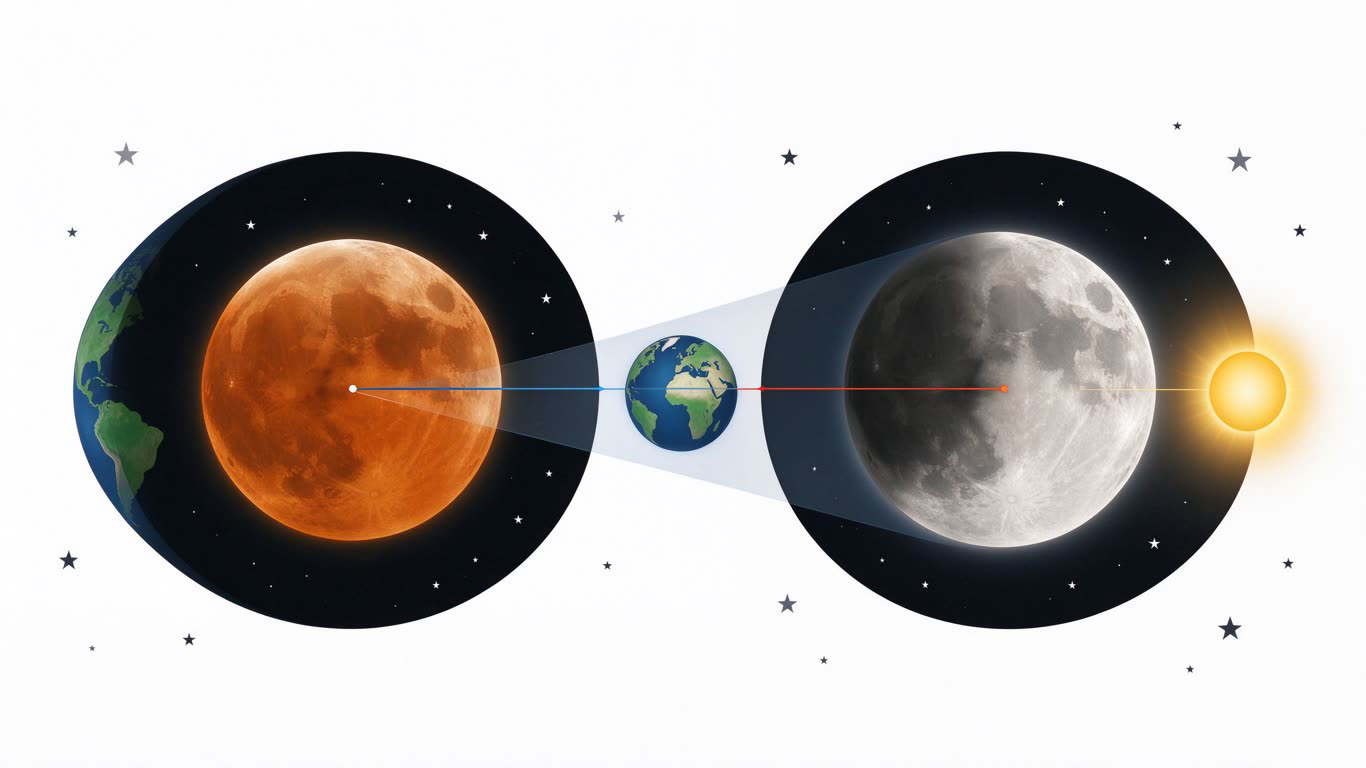 Types of moons annotated picture vocabulary with labeled objects