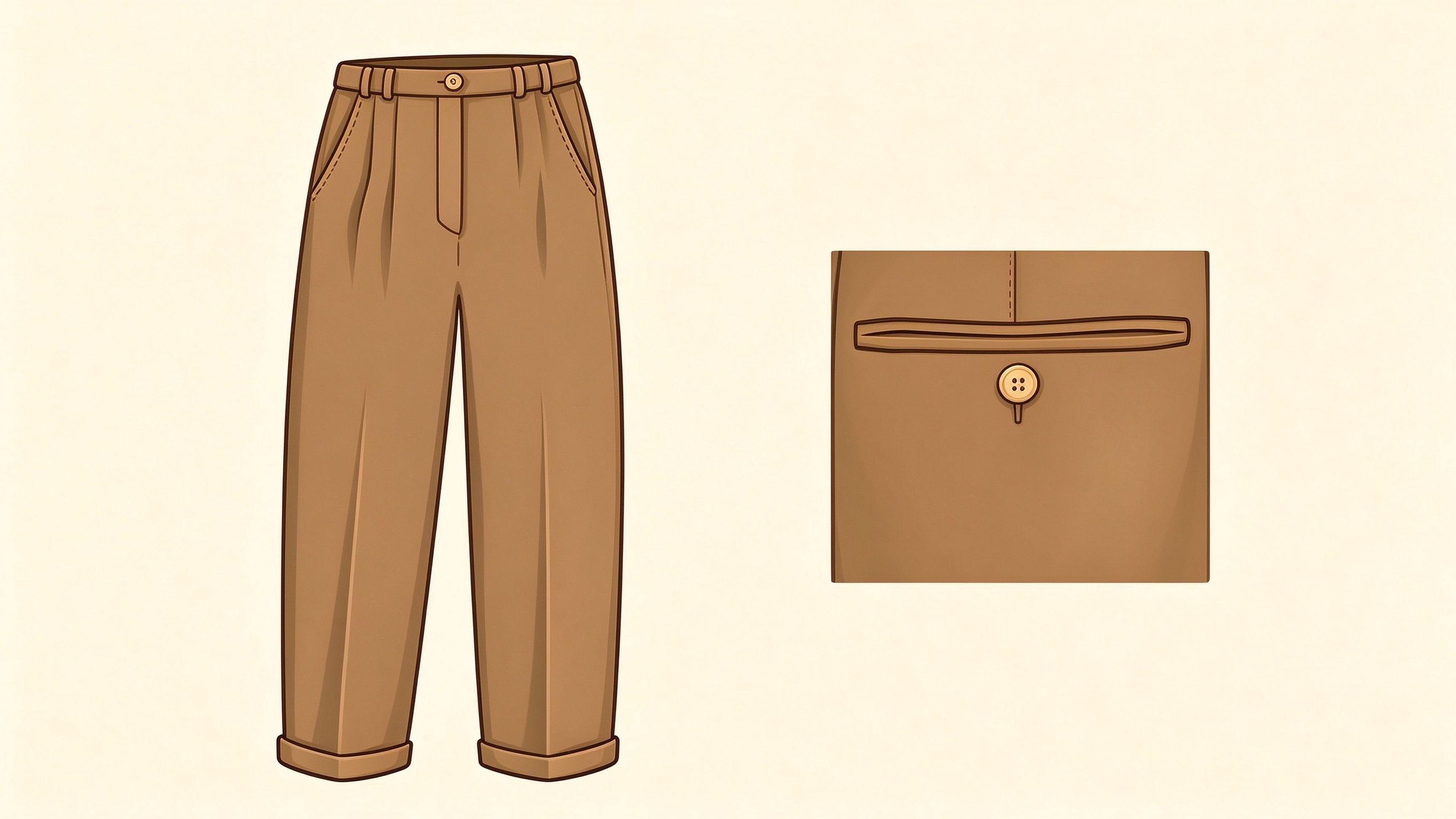 Trousers annotated picture vocabulary with labeled objects