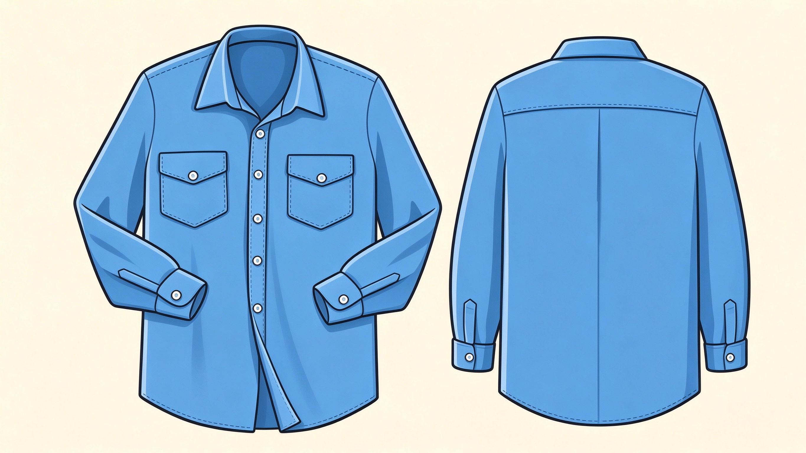 Shirt annotated picture vocabulary with labeled objects