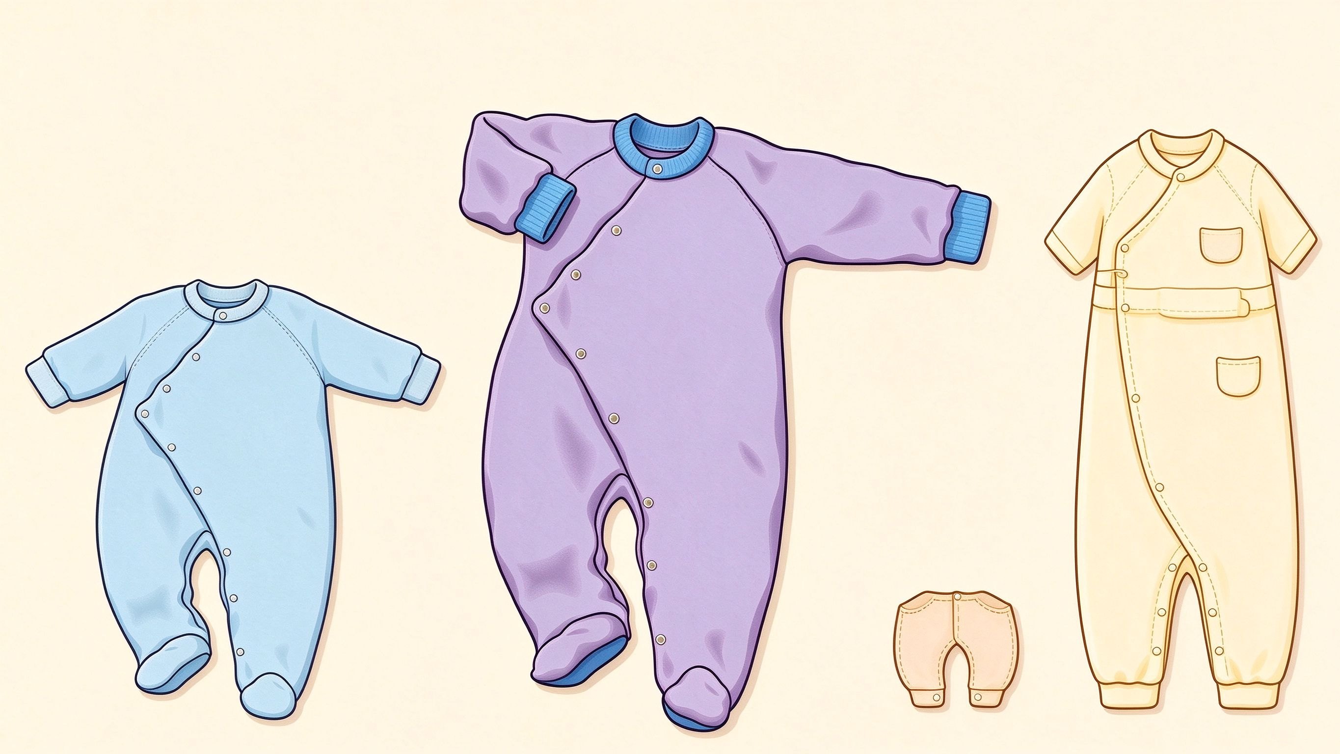 Newborn clothing annotated picture vocabulary with labeled objects