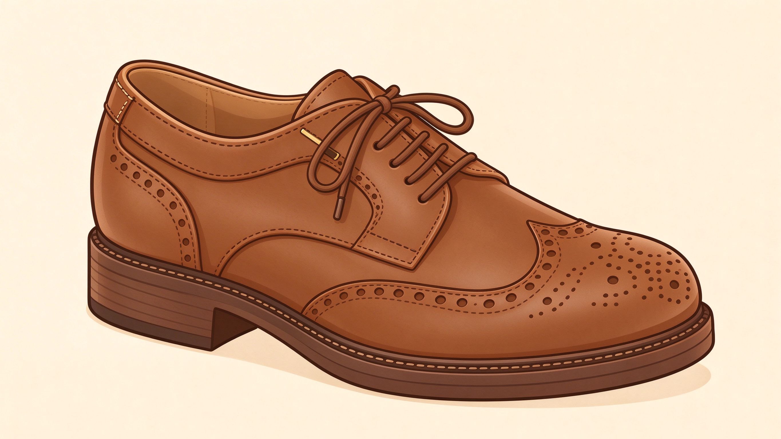 Men's shoes annotated picture vocabulary with labeled objects