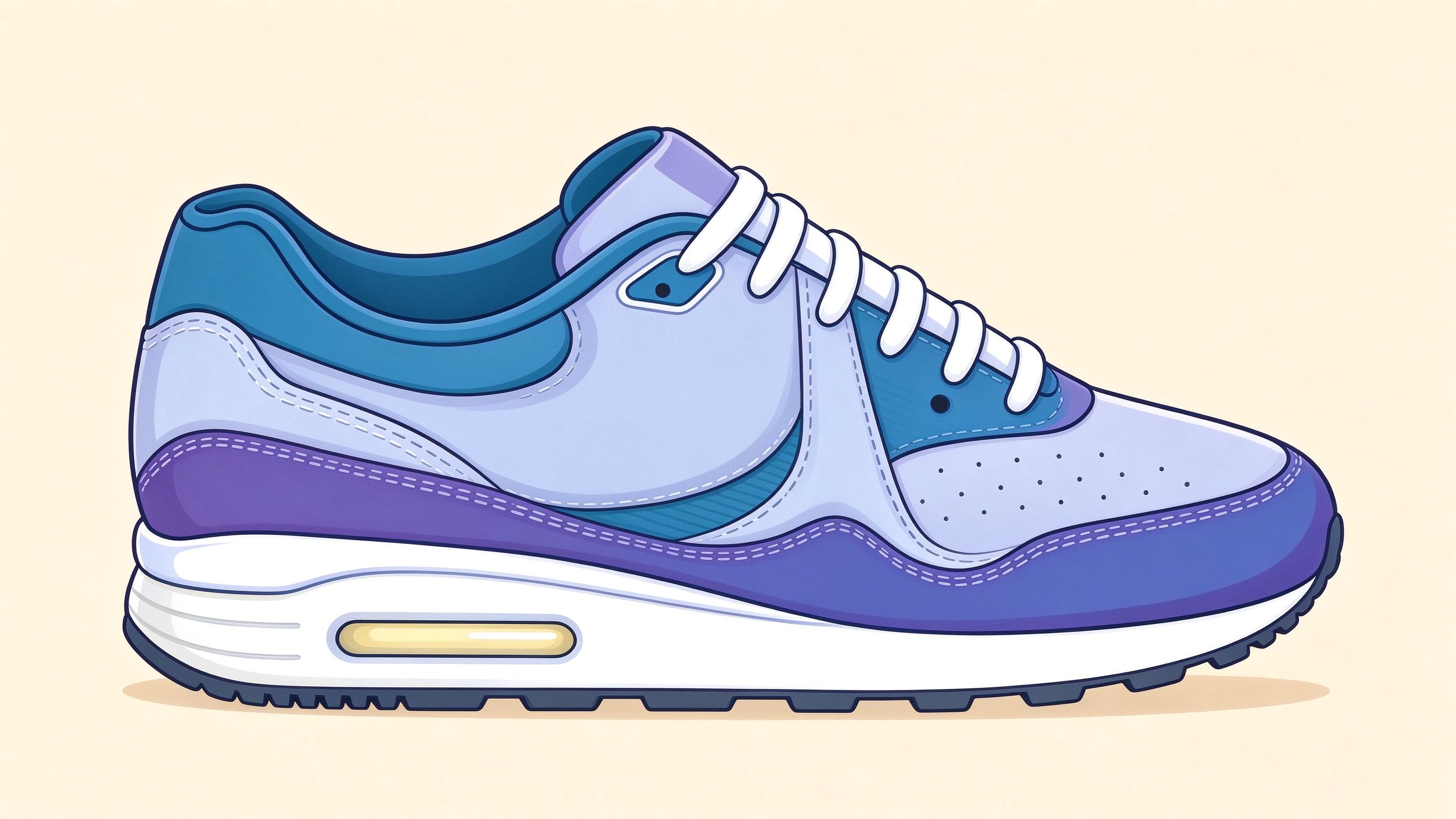Running shoes annotated picture vocabulary with labeled objects