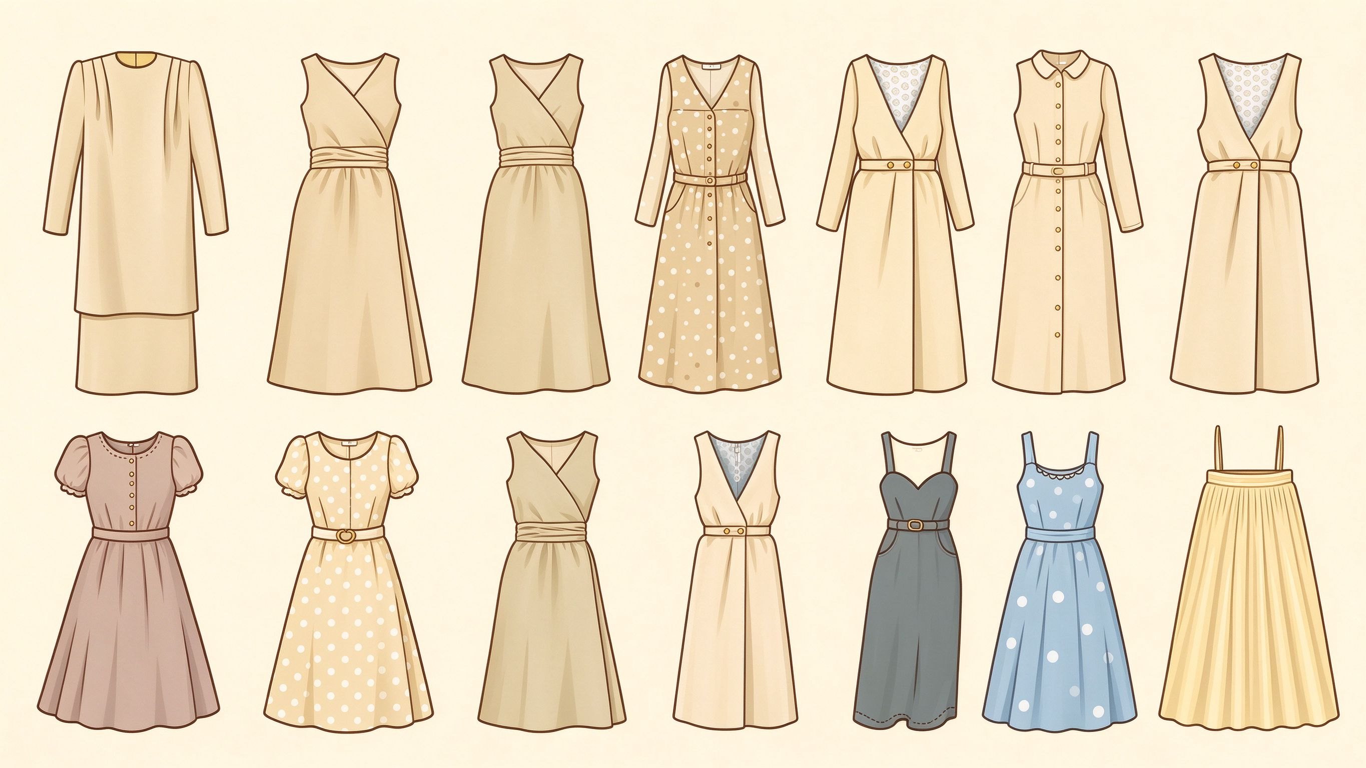 Dress styles examples 3 annotated picture vocabulary with labeled objects