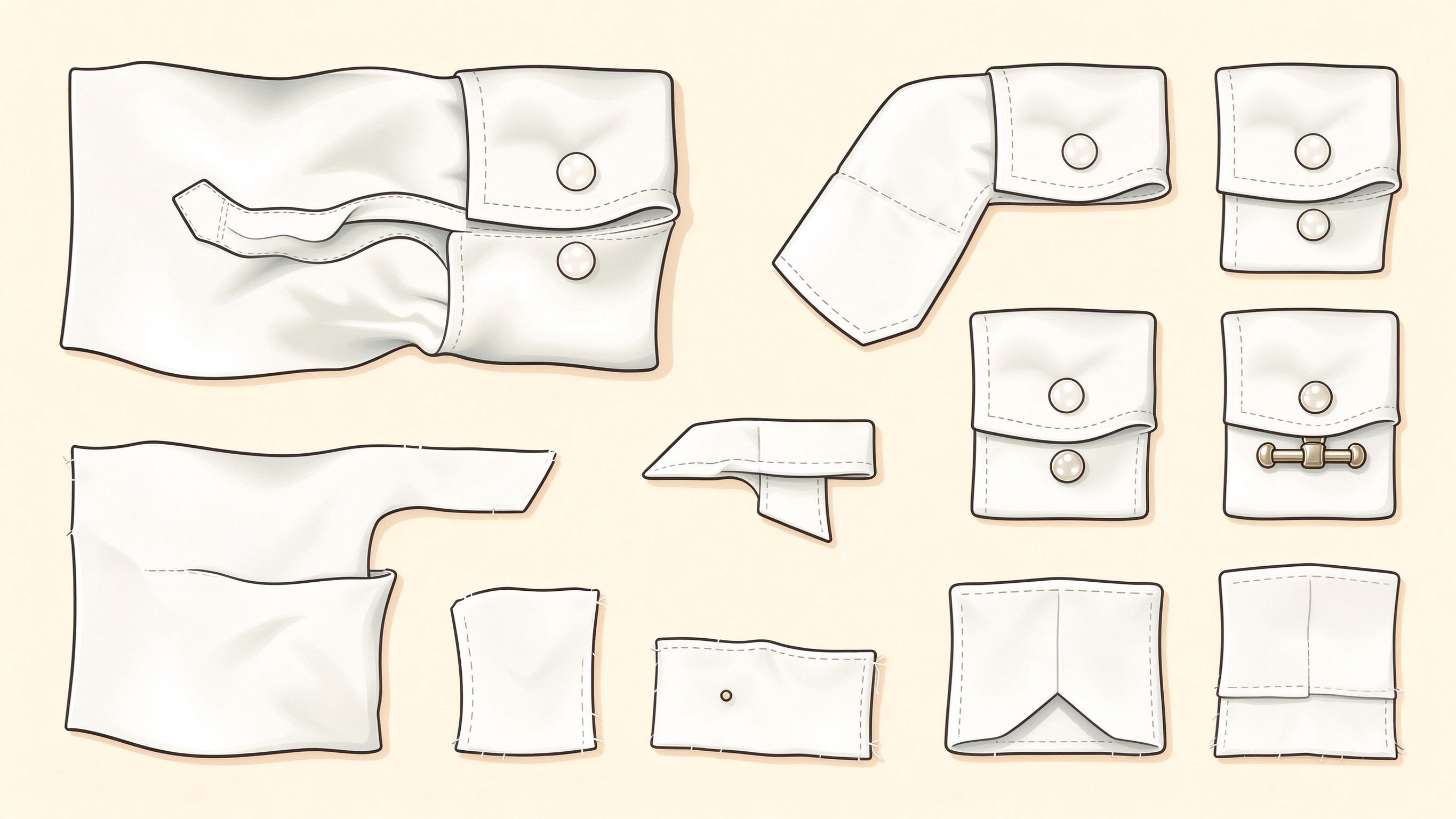 Cuff styles examples 2 annotated picture vocabulary with labeled objects