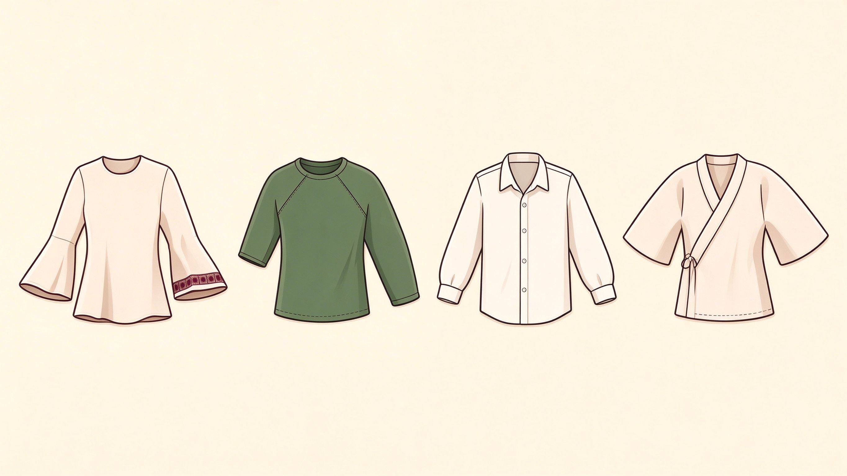 Sleeve styles examples 3 annotated picture vocabulary with labeled objects
