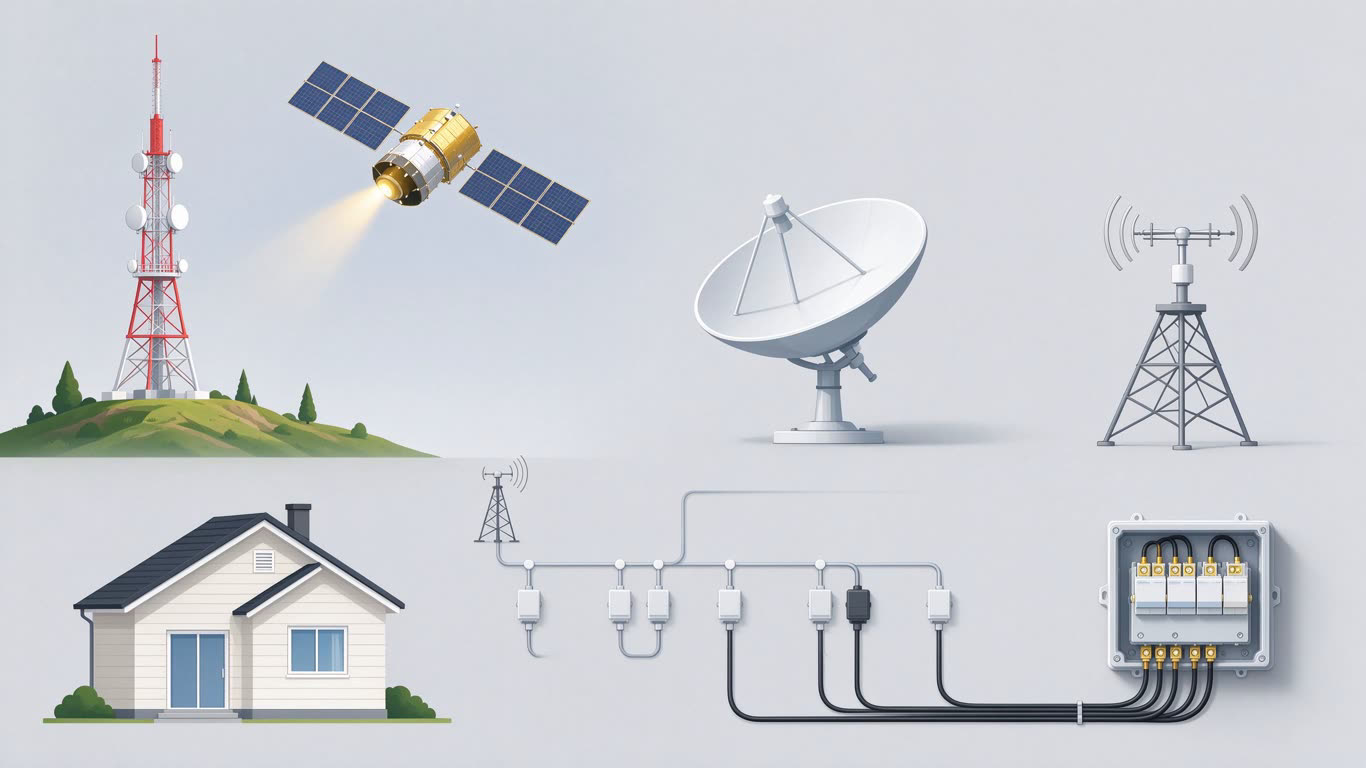 Broadcast satellite communication annotated picture vocabulary with labeled objects