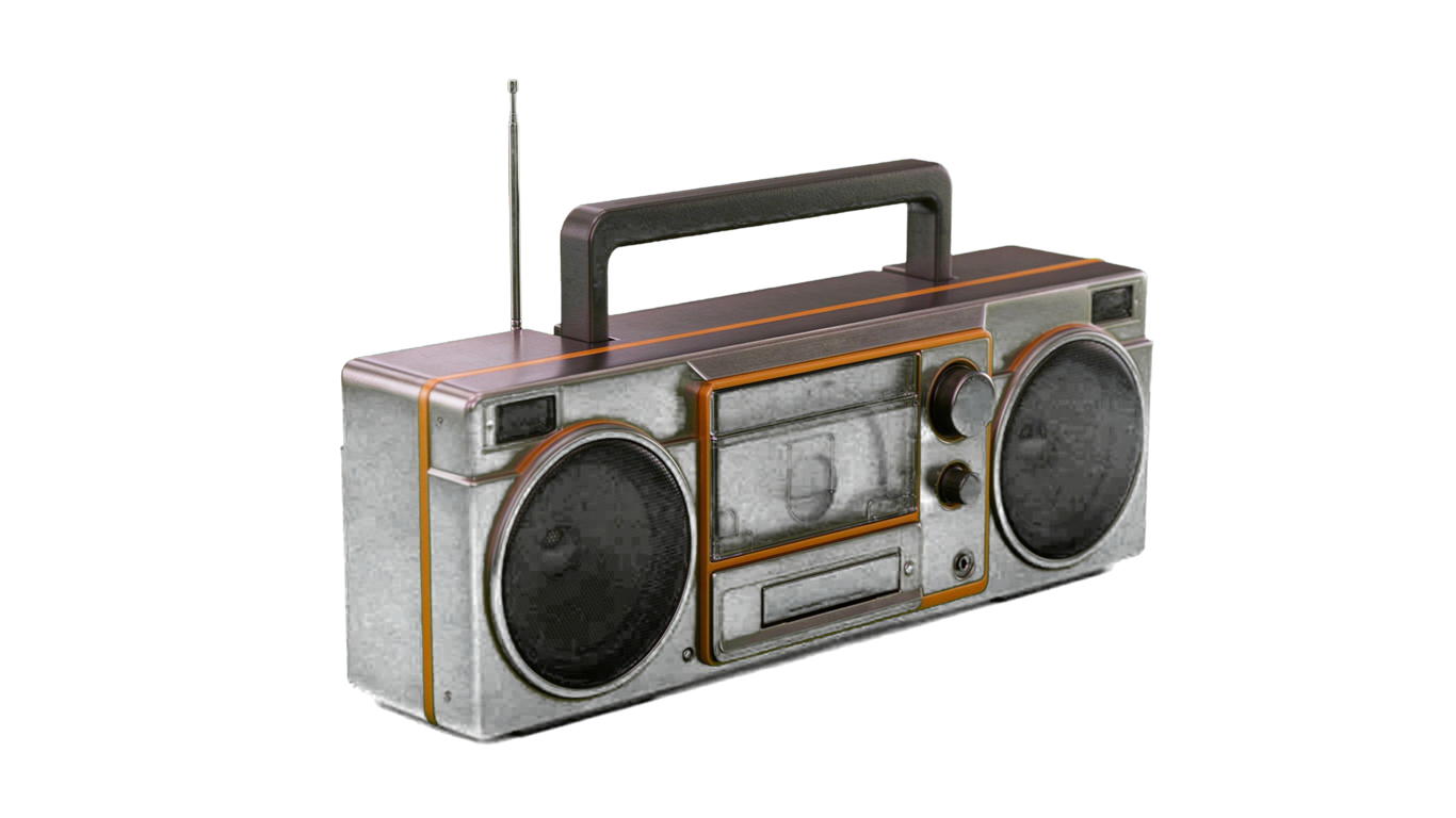 Portable stereo system annotated picture vocabulary with labeled objects