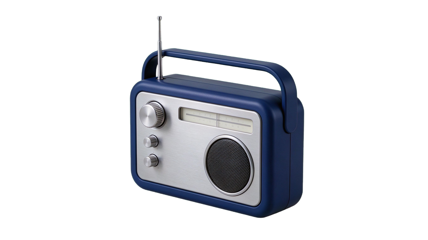 Portable radio annotated picture vocabulary with labeled objects